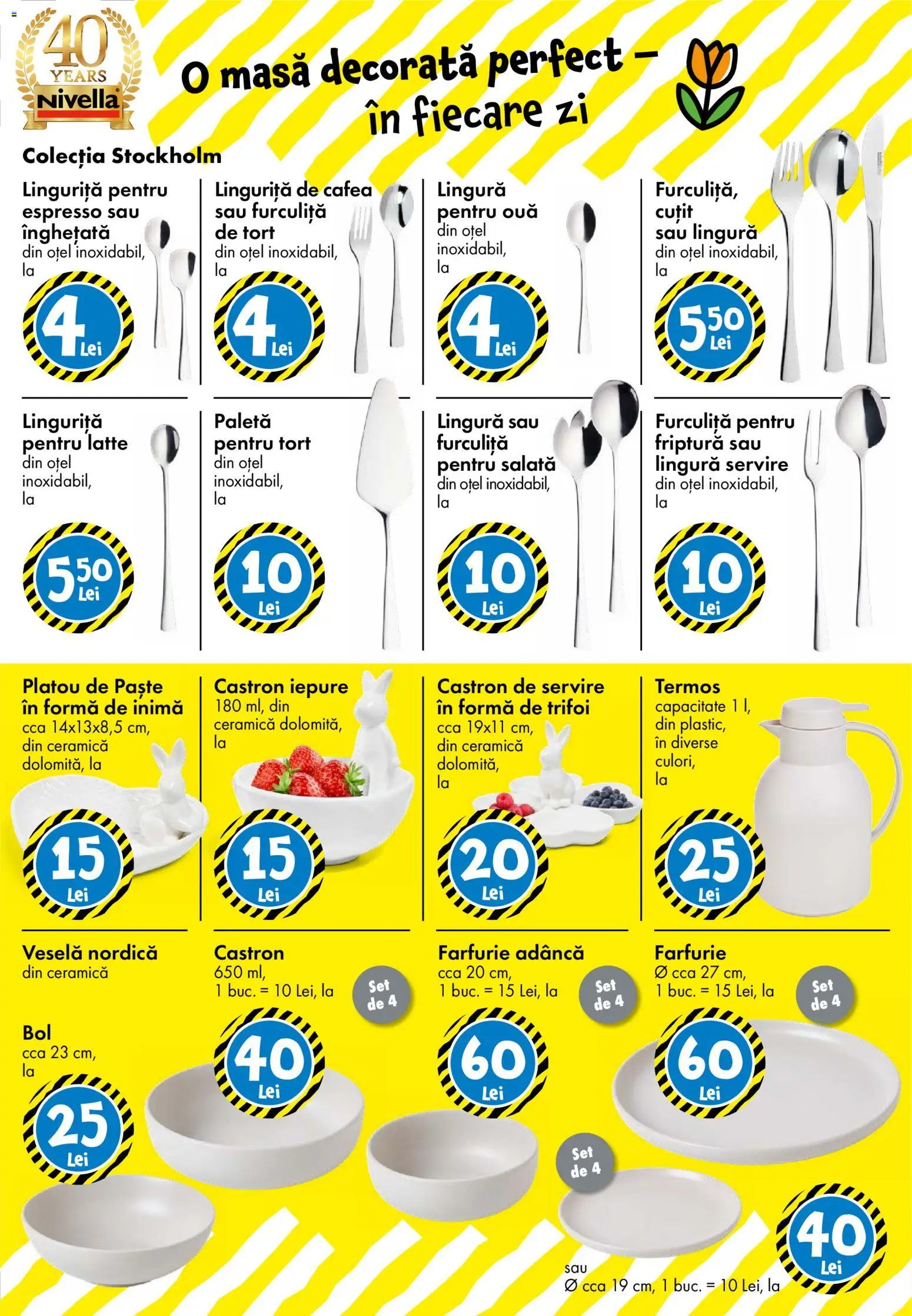 Noul catalog TEDi – valabil de la 13.03.2026 | Pagină: 6 | Produse: Termos, Cuțit, Farfurie, Înghețată