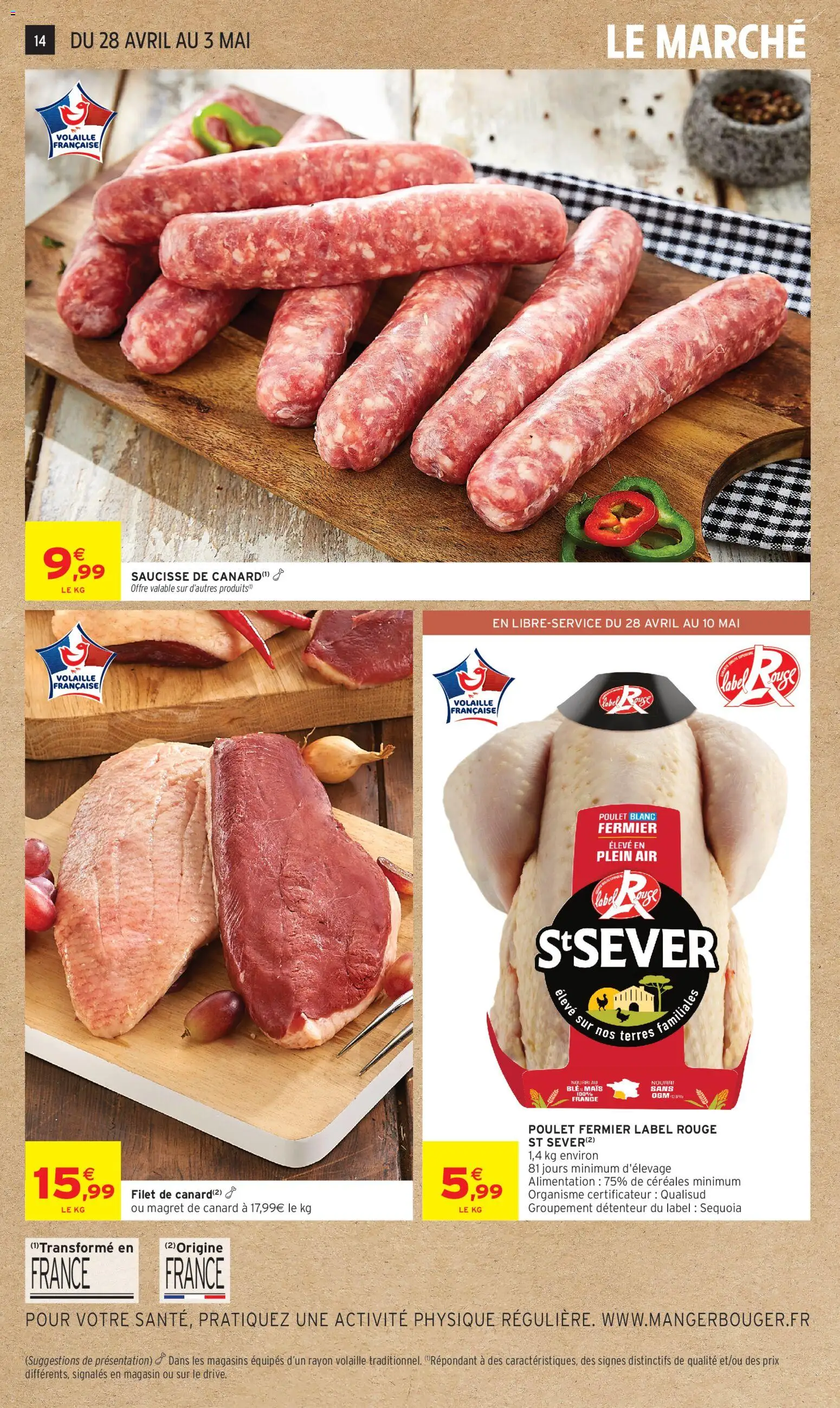 {H1} | Page: 14 | Produits: Volaille, Mais, Saucisse, Céréales