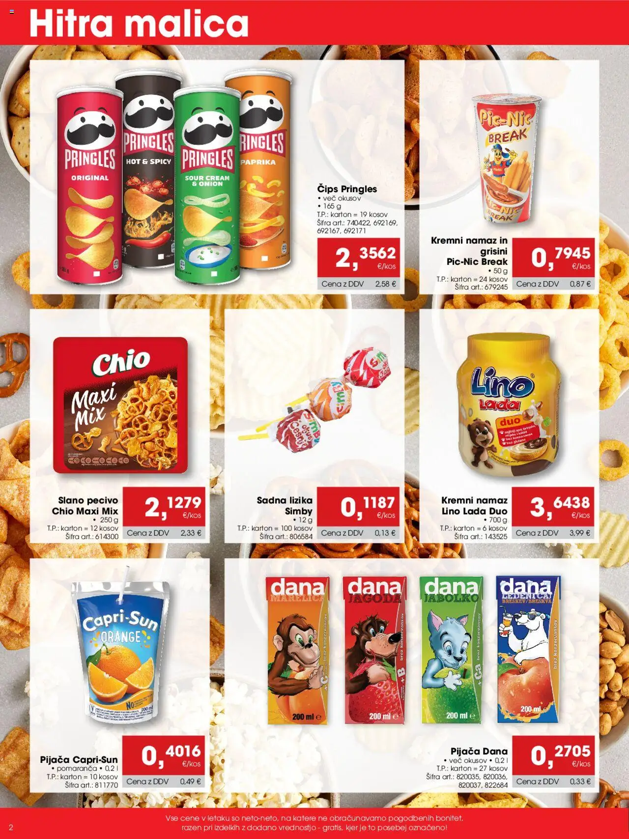 Tuš katalog cash & carry nazaj v šolo │ velja od 15.08.2025 | Stran: 2 | Izdelki: Grisini, Paprika, Namaz, Cips