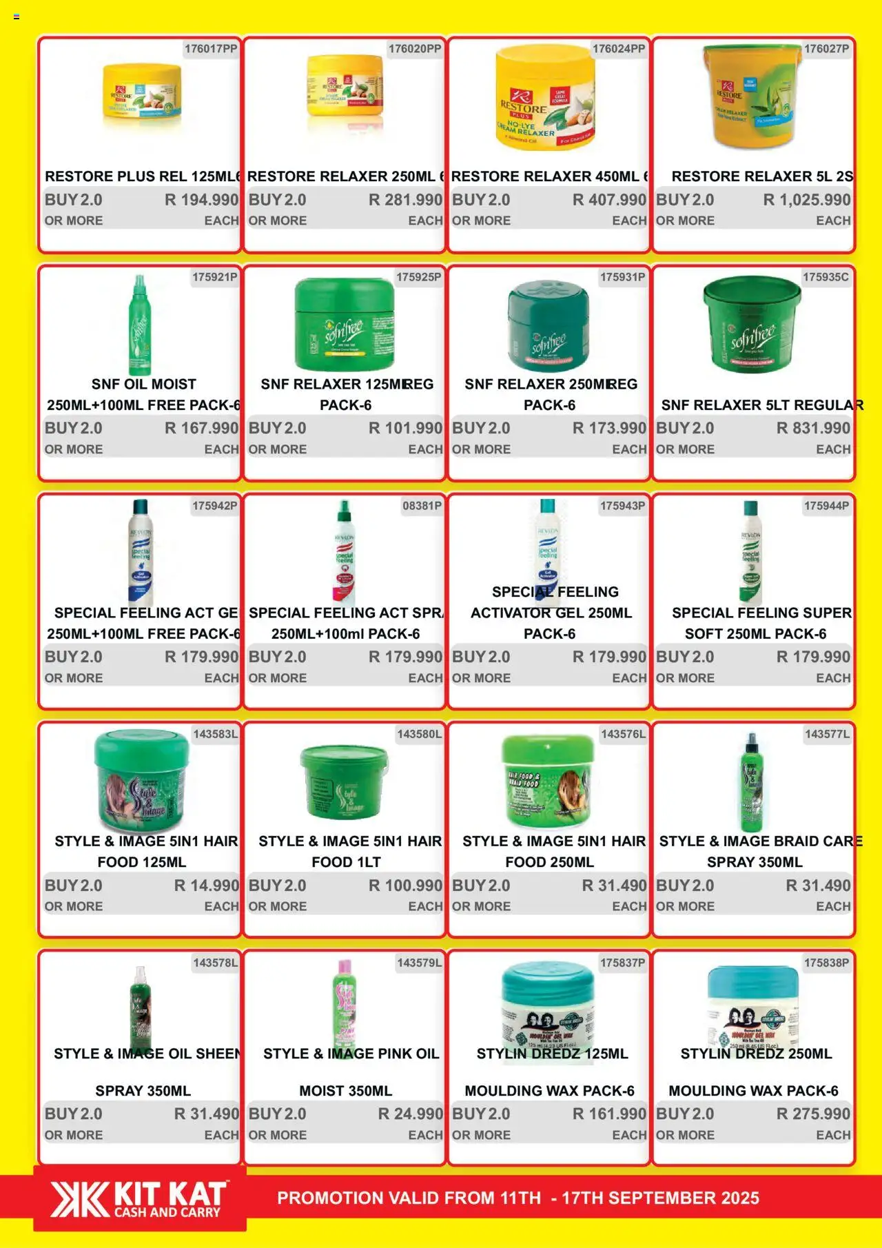 New KIT KAT Cash & Carry catalogue – valid from 11.09.2025 | Page: 19 | Products: Wax, Oil, Cream, Relaxer