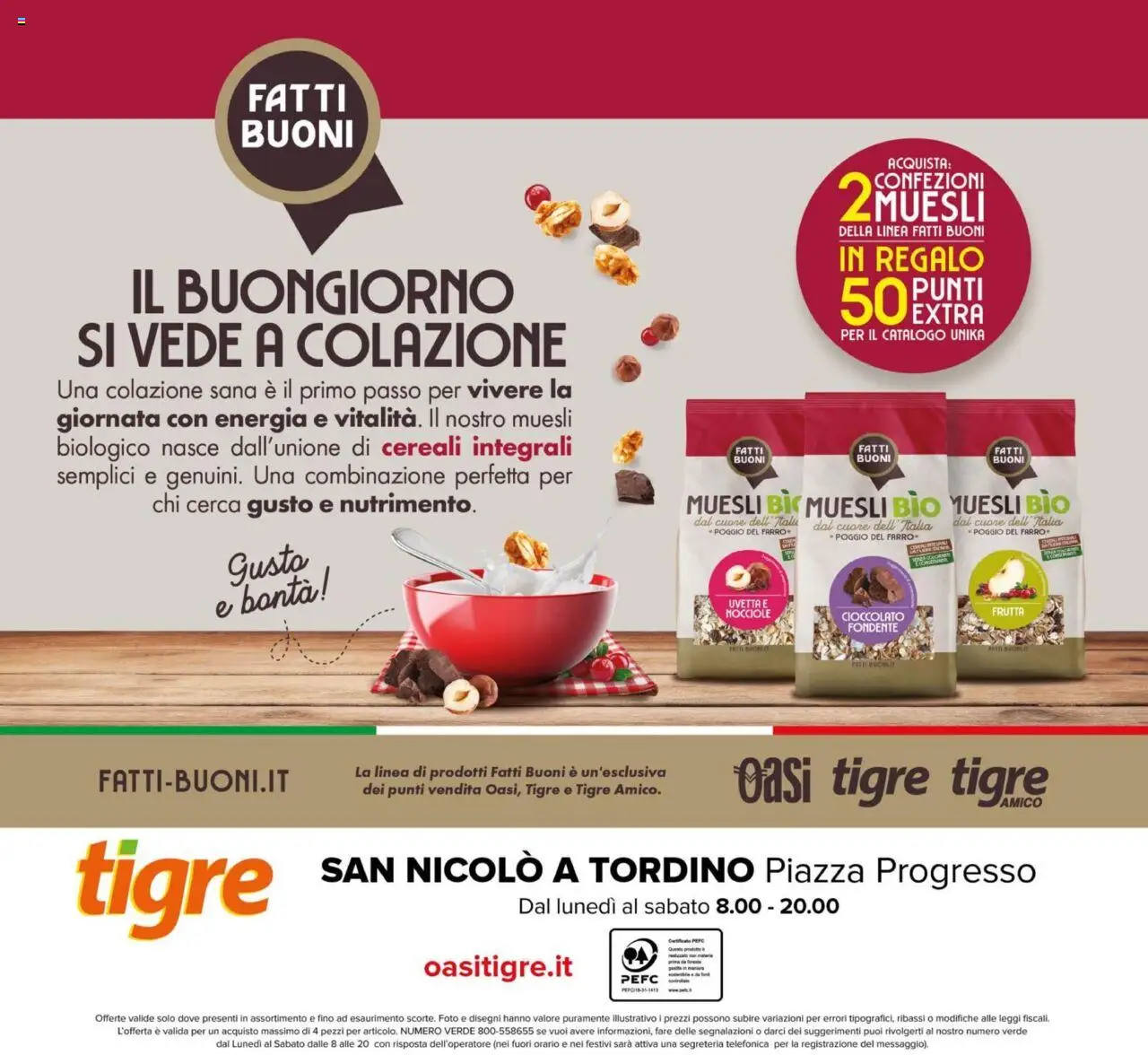 Volantino Tigre del 10.09.2025 | Pagina: 20 | Prodotti: Muesli, Cioccolato, Frutta, Nocciole