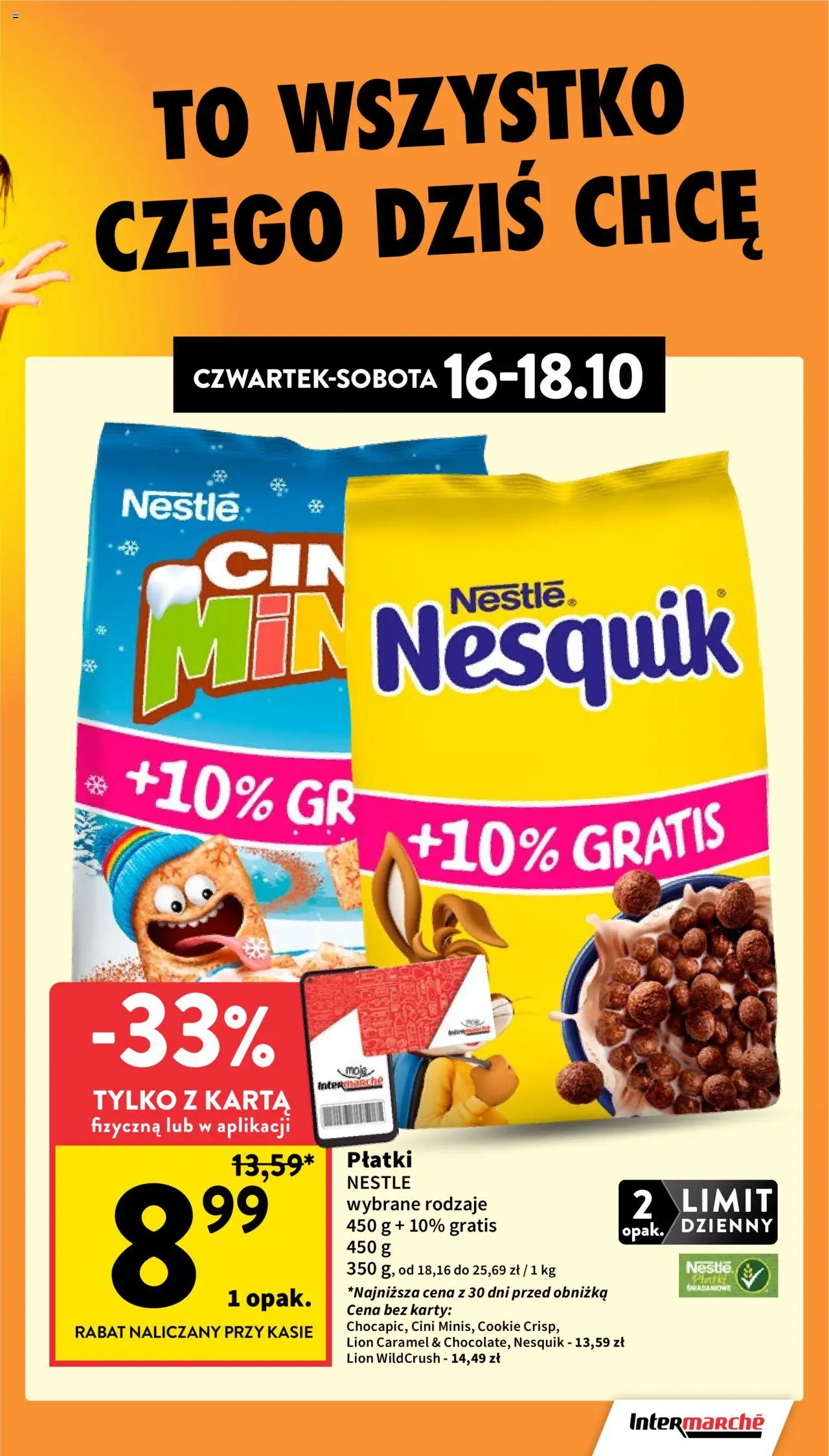 Intermarche Gazetka od 16.10.2025 | Strona: 3 | Produkty: Karta, Płatki
