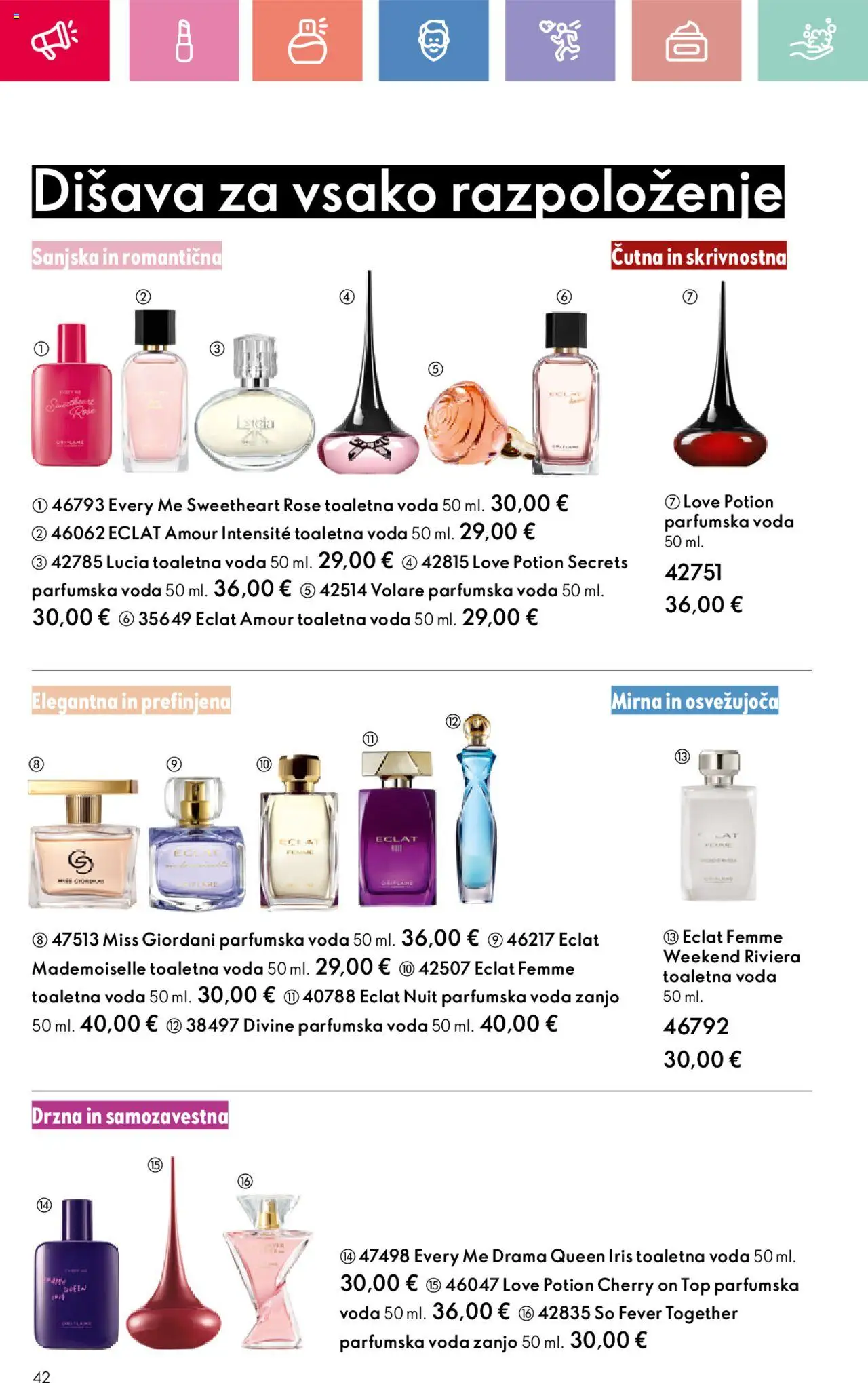 Oriflame katalog 12 │ velja od 24.08.2025 | Stran: 42 | Izdelki: Disava, Voda, Toaletna voda, Parfumska voda