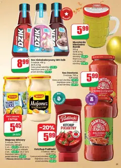 Pogląd oferty "Musztarda biesiadna Rolnik, 250 g" - ważna od 27.12.2025 | Strona: 25 | Produkty: Ketchup, Ketchup pudliszki, Majonez, Sos