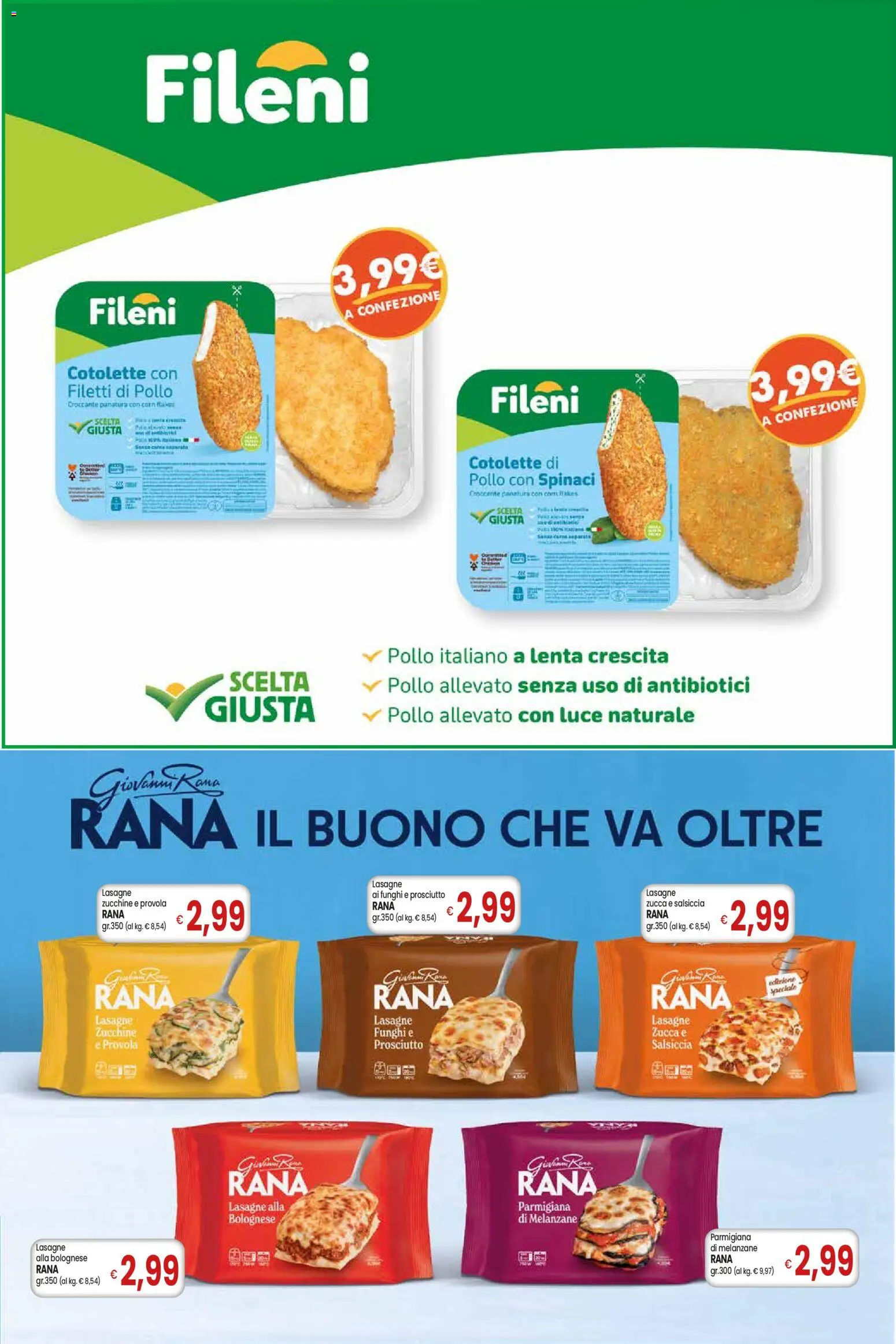 Volantino Galassia del 30.10.2025 | Pagina: 2 | Prodotti: Pollo, Prosciutto, Spinaci, Provola