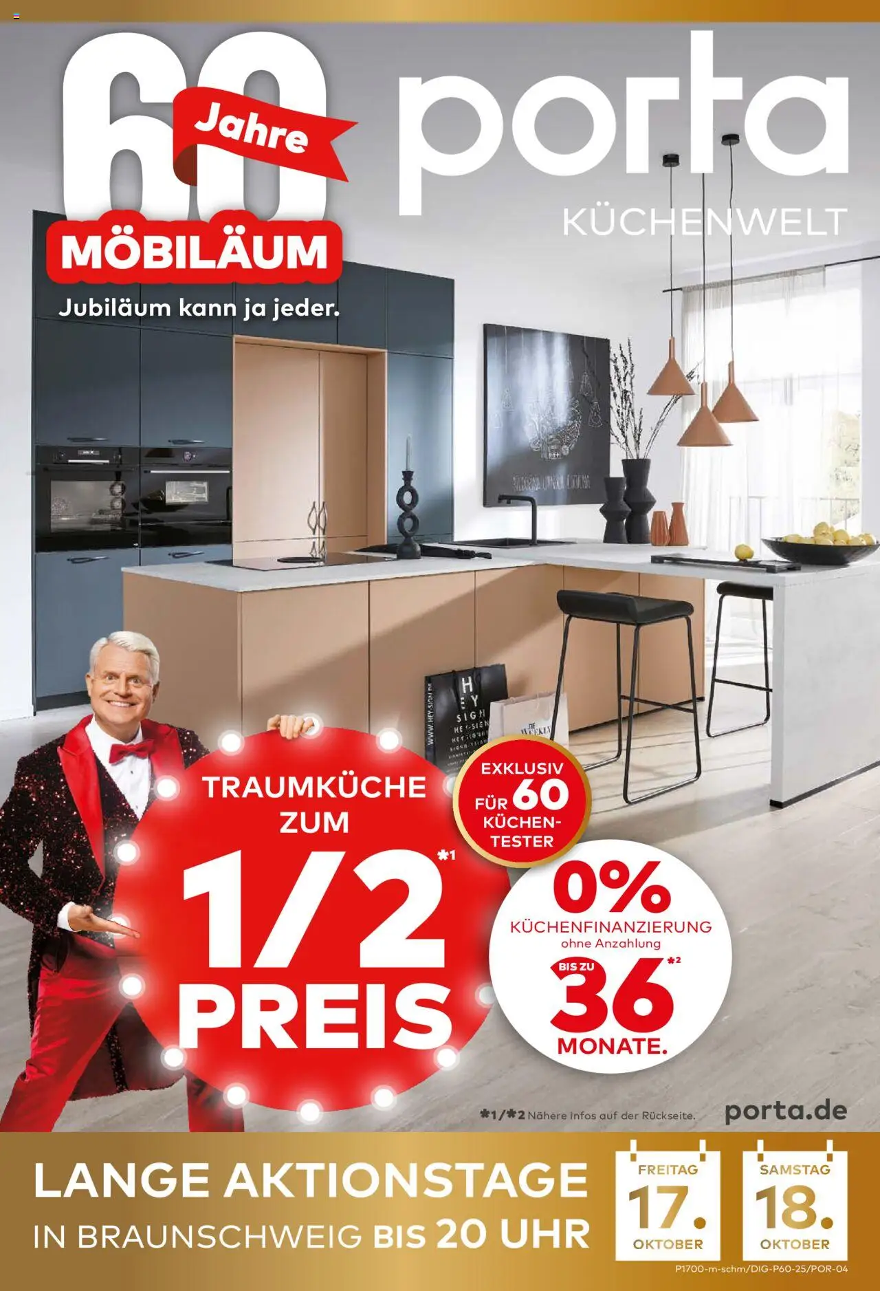 Porta! 60 Küchentester gesucht - Braunschweig – gültig ab 12.10.2025 | Seite: 1 | Produkte: Kuchen, Uhr