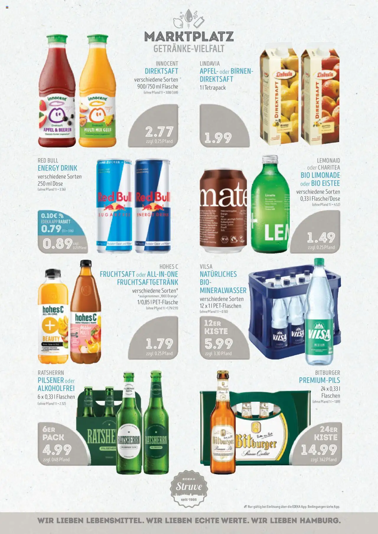 Edeka Struve Prospekt 	 – gültig ab 06.10.2025 | Seite: 13 | Produkte: Red bull, Limonade, Hohes c, Fruchtsaft