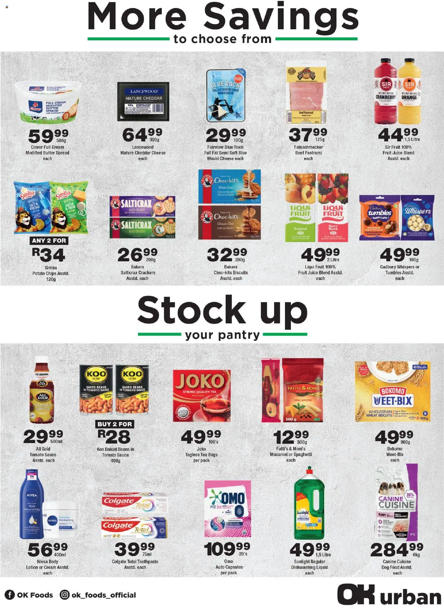 New OK Foods catalogue – valid from 27.04.2026 | Page: 3 | Products: Butter, Vinegar, Cream, Stock