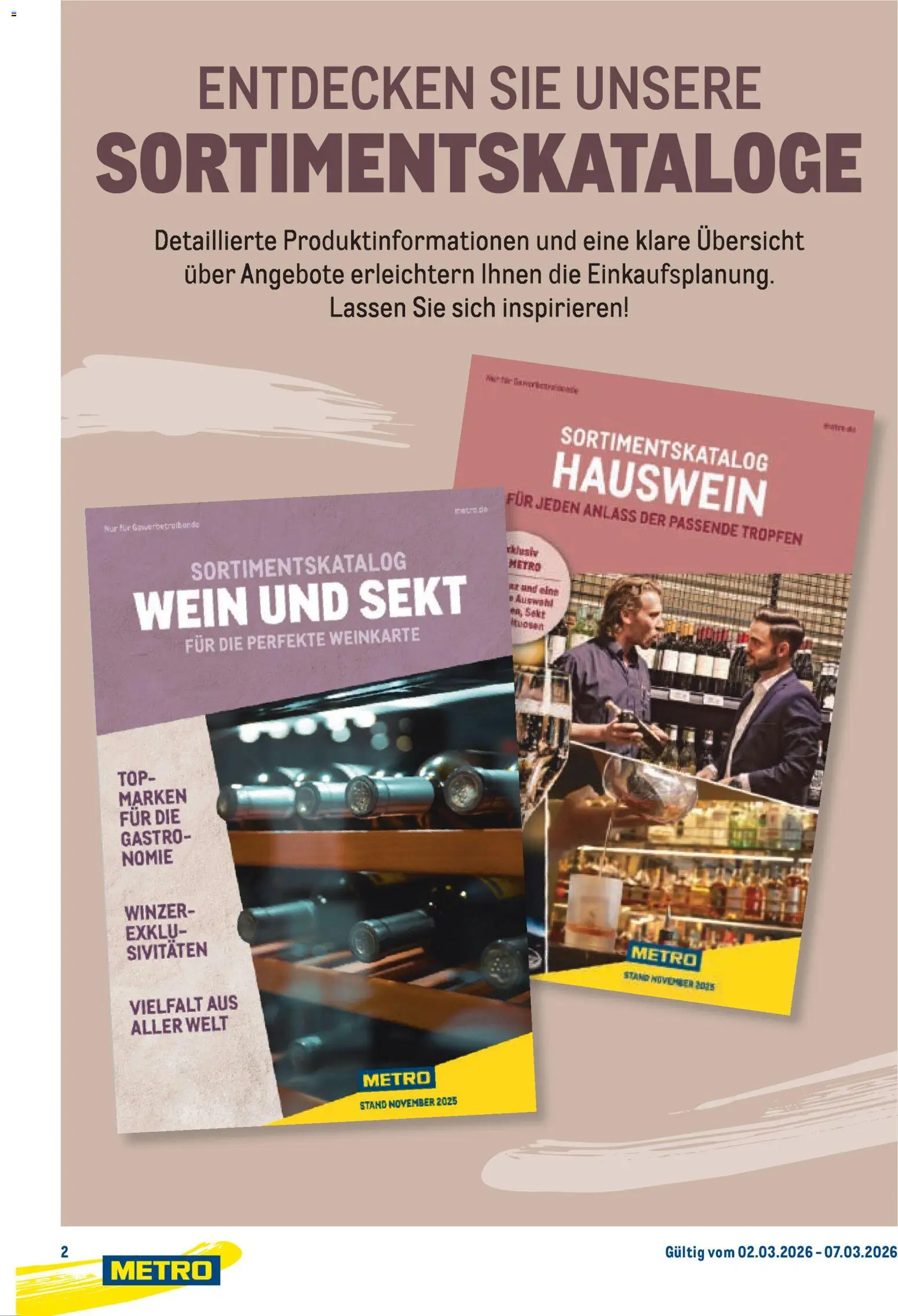 Metro Starke Marken – gültig ab 02.03.2026 | Seite: 2 | Produkte: Top, Sekt, Wein