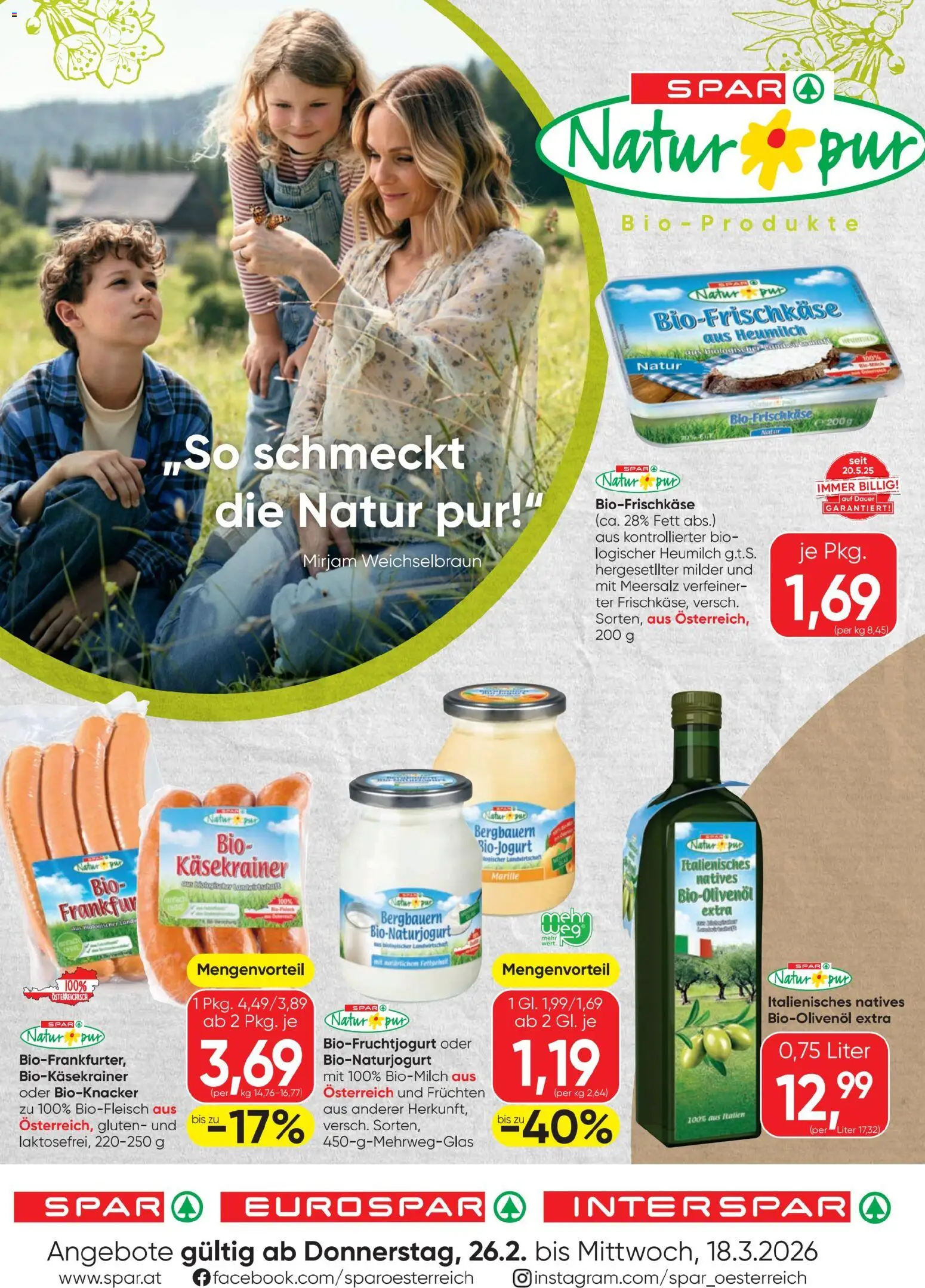 Spar So schmeckt die Natur pur gültig ab 26.02.2026 | Seite: 1