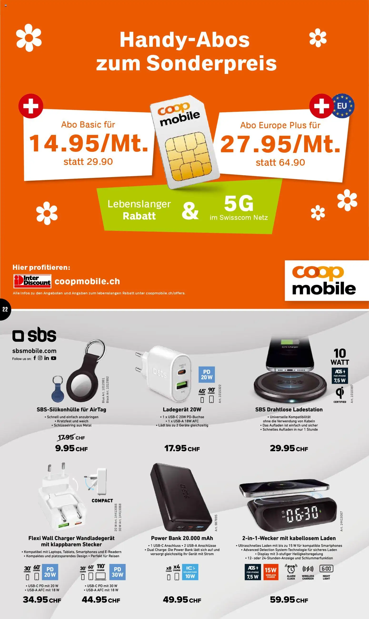 Interdiscount aktionen – gültig ab 23.03.2026 | Seite: 22 | Produkte: Ladegerät, Iphone