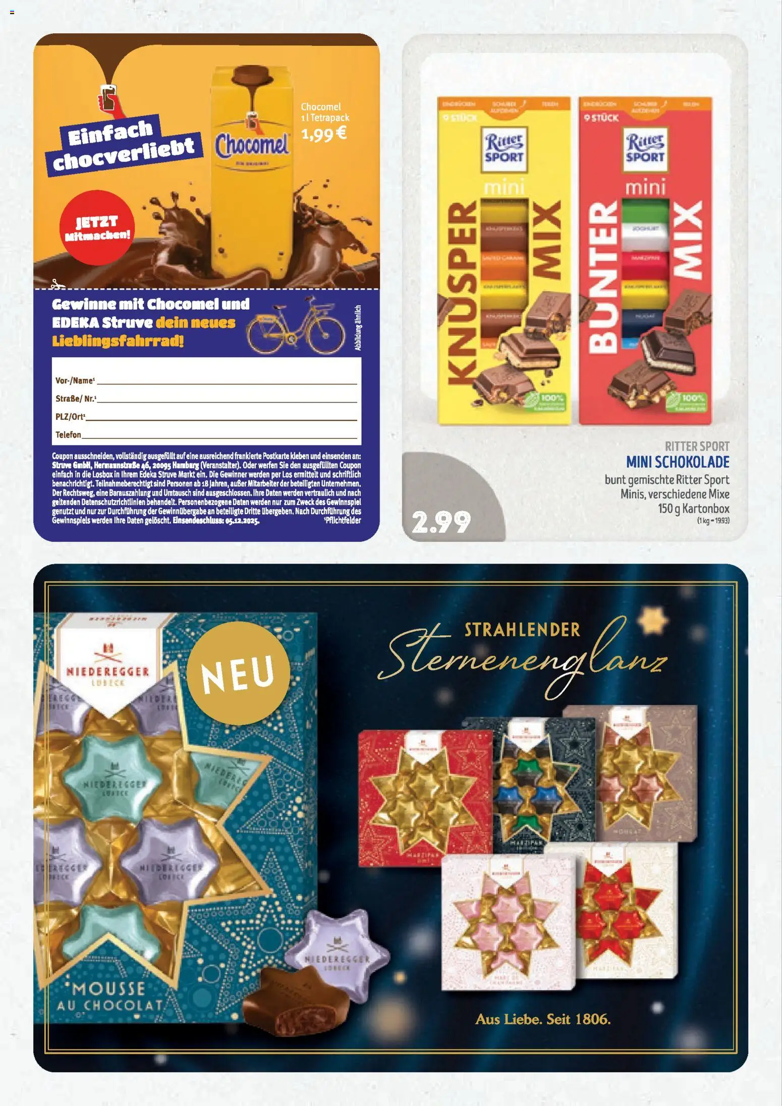 Edeka Struve Prospekt 	 – gültig ab 01.12.2025 | Seite: 15 | Produkte: Schokolade, Ritter sport, Chocomel