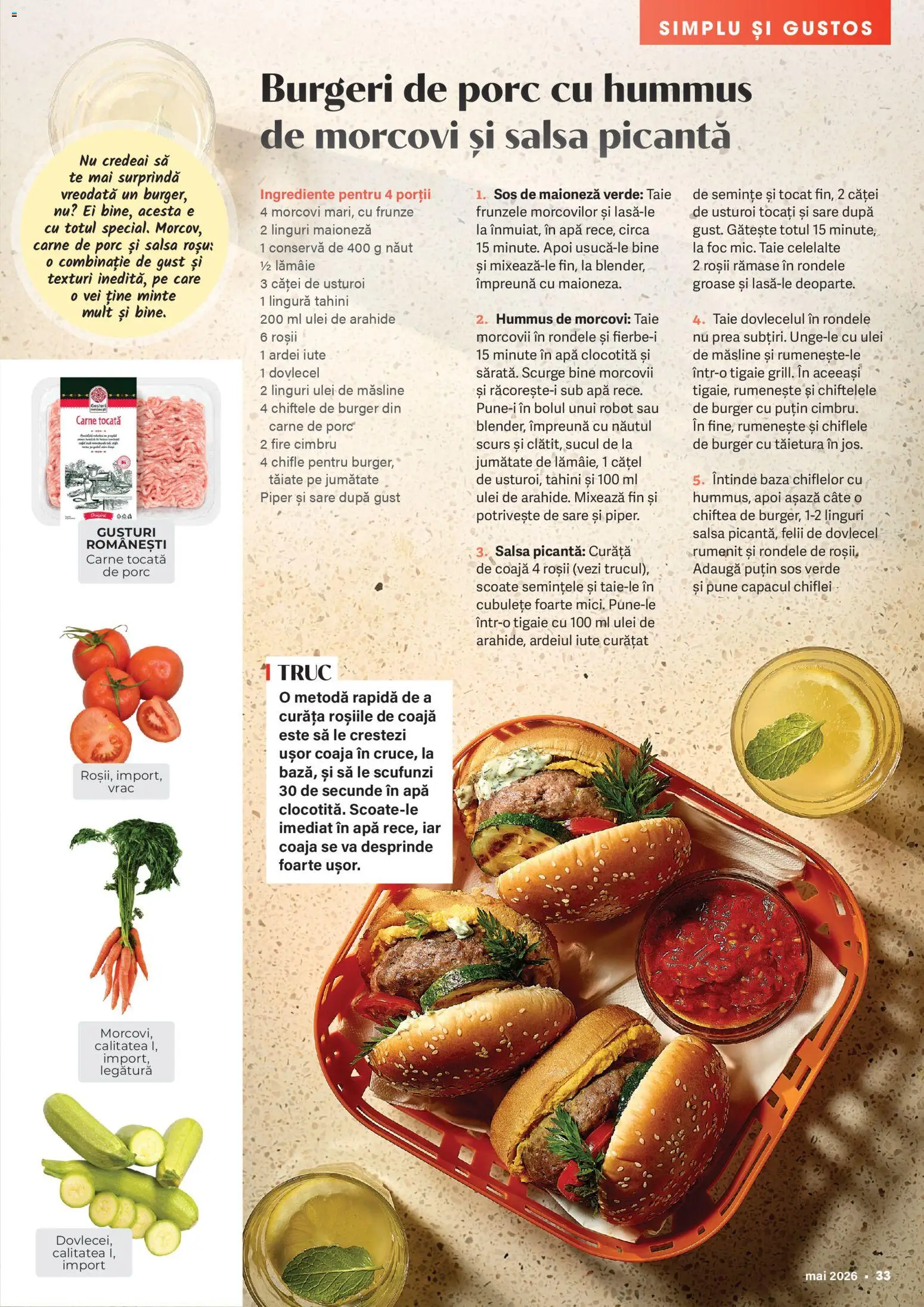 Noul catalog Mega Image – valabil de la 23.04.2026 | Pagină: 33 | Produse: Tigaie, Ulei, Carne tocată, Burger