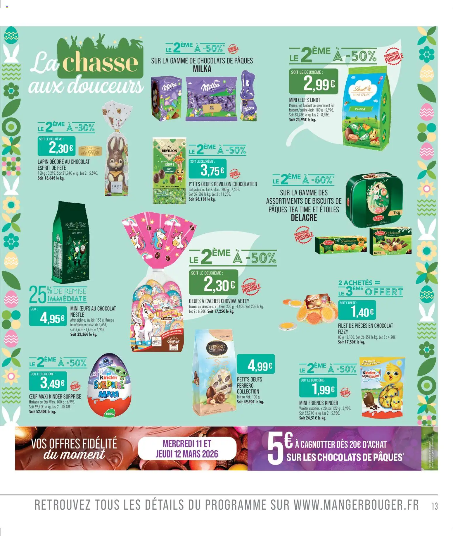 {H1} | Page: 15 | Produits: Pièces en chocolat, Lapin, Lait, Lindt