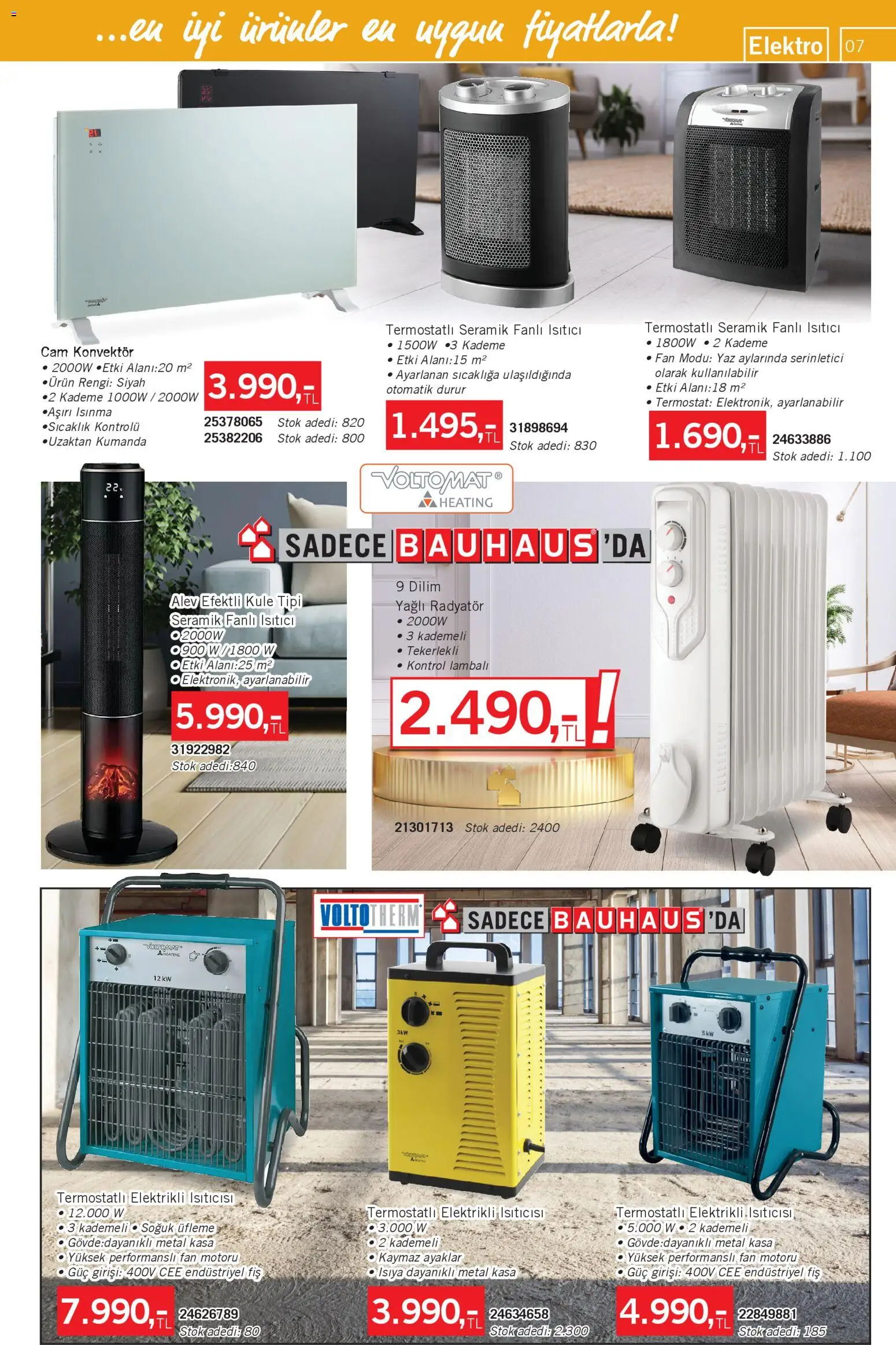 Bauhaus Katalog - 01.11.2025 tarihinden itibaren geçerlidir | Sayfa: 7 | Ürünler: Radyatör, Kasa, Fan