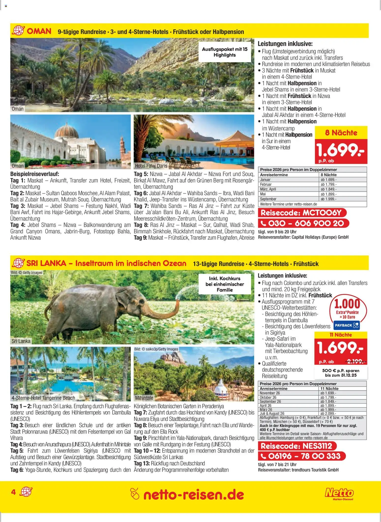 Netto Reisen Prospekt 	 – gültig ab 27.11.2025 | Seite: 4 | Produkte: Rock, Uhr