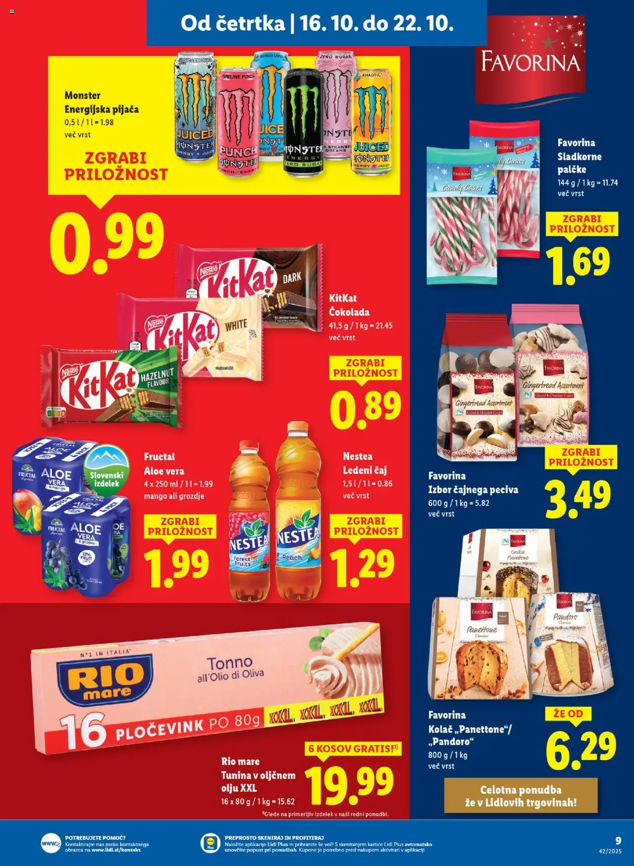 Novi Lidl katalog ponudbe – veljaven od 16.10.2025 | Stran: 9 | Izdelki: Grozdje, Kolač, Cokolada, Caj