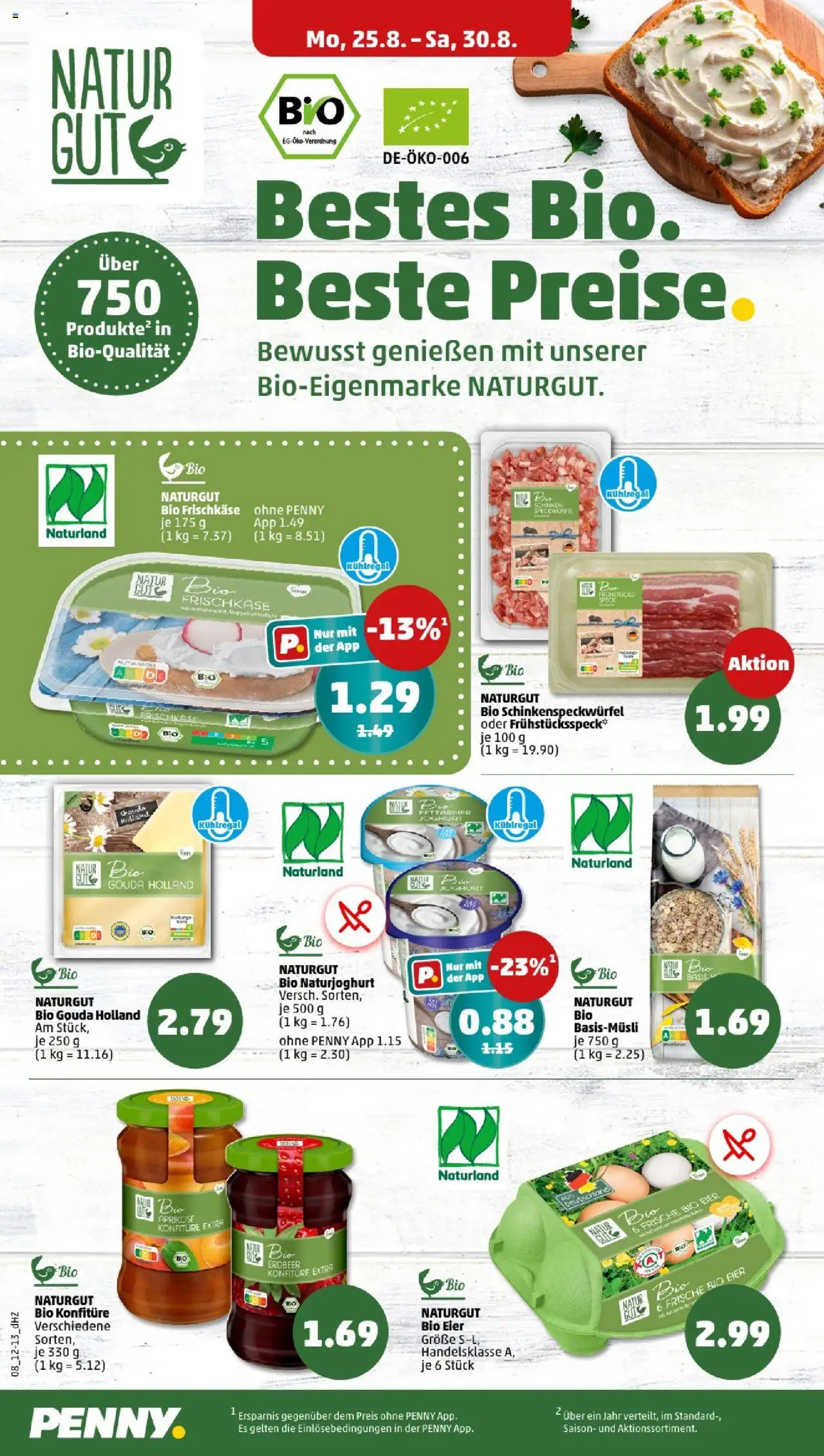 Penny - Thüringen  - gültig ab dem 25.08.2025 | Seite: 8 | Produkte: Joghurt, Eier, Gouda, Frischkase