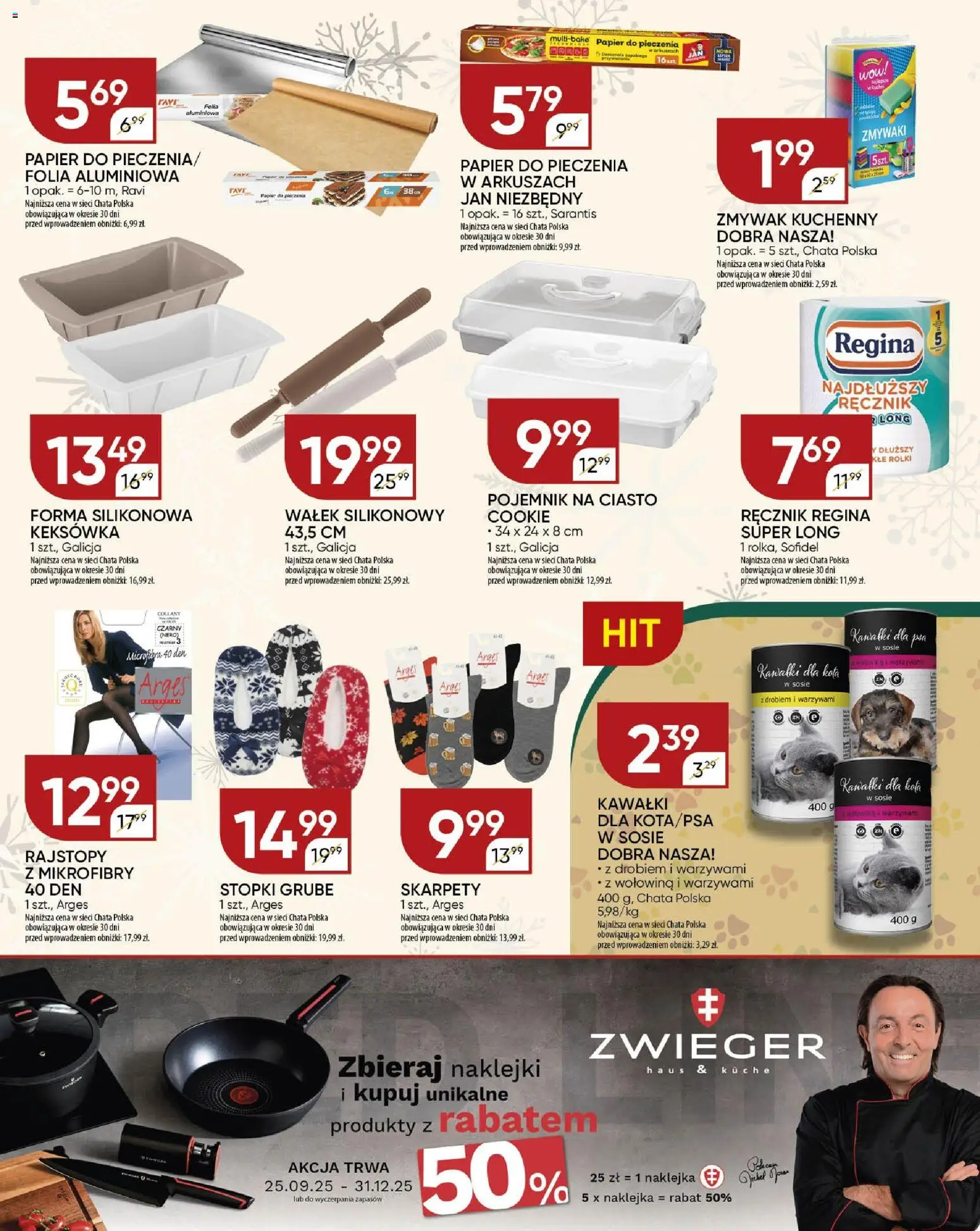 Chata Polska Gazetka od 04.12.2025 | Strona: 23 | Produkty: Skarpety, Rolki, Naklejki, Wołowina