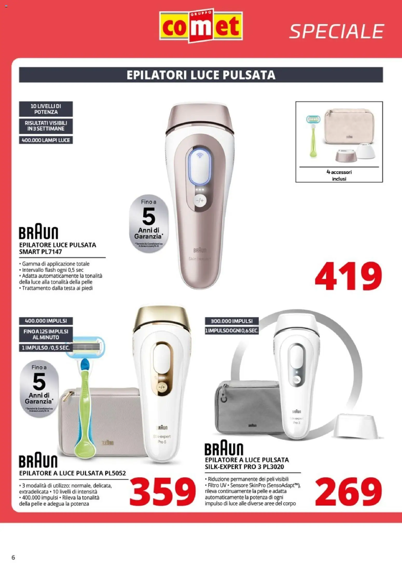 Volantino Comet del 10.04.2026 | Pagina: 6 | Prodotti: Epilatore