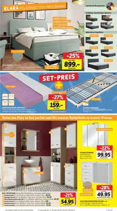 Sconto Prospekt 	 ab 08.04.2026 gültig | Seite: 7 | Produkte: Polsterbett, Bad, Hängeschrank, Unterschrank