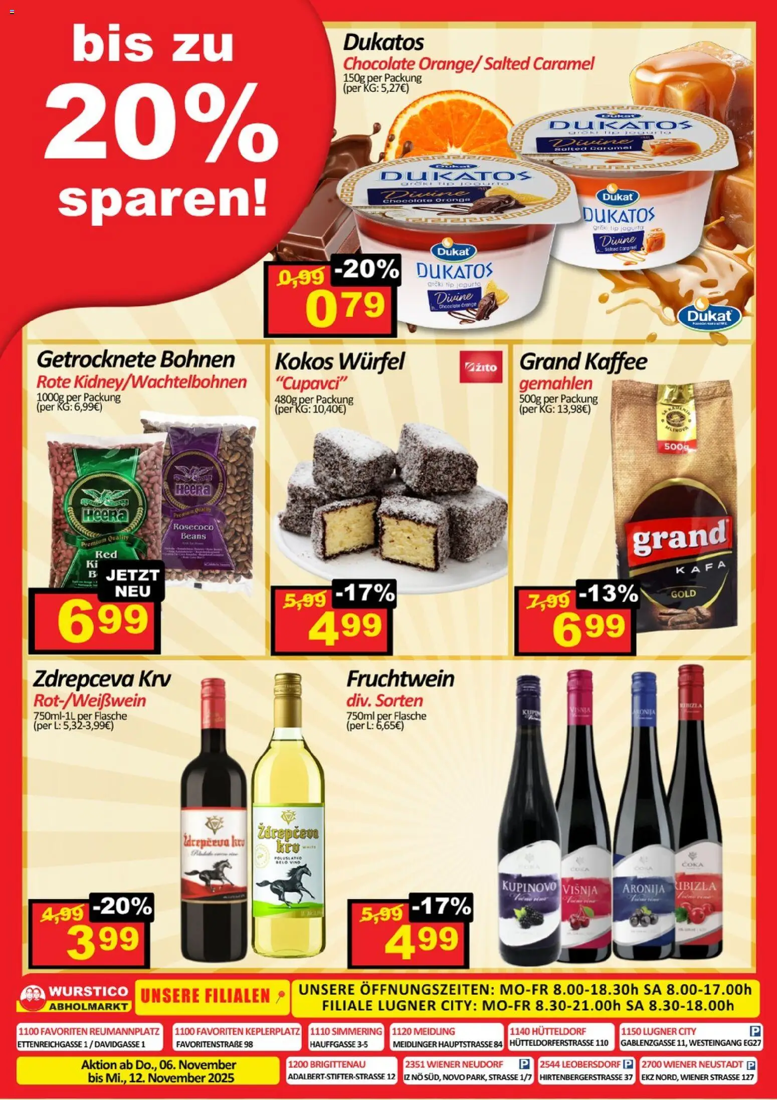 Wurstico Abholmarkt Flugblatt gültig ab 06.11.2025 | Seite: 3 | Produkte: Kaffee