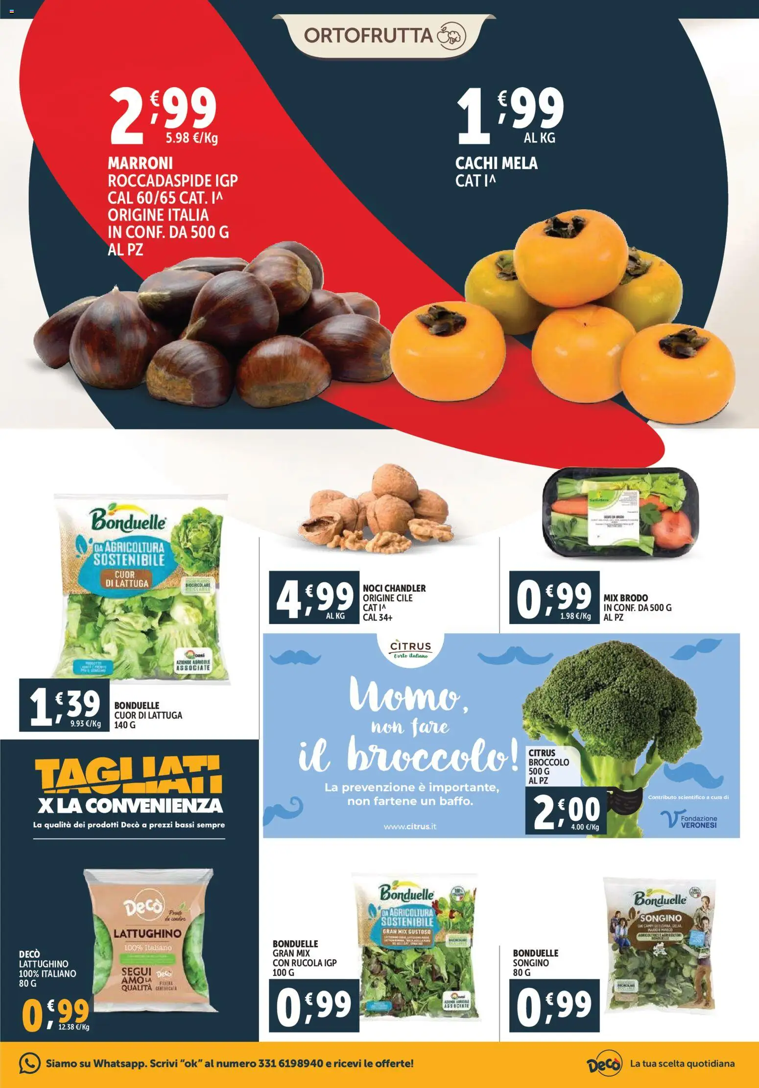 Volantino Decò del 20.11.2025 | Pagina: 5 | Prodotti: Rucola, Noci, Cachi, Lattuga