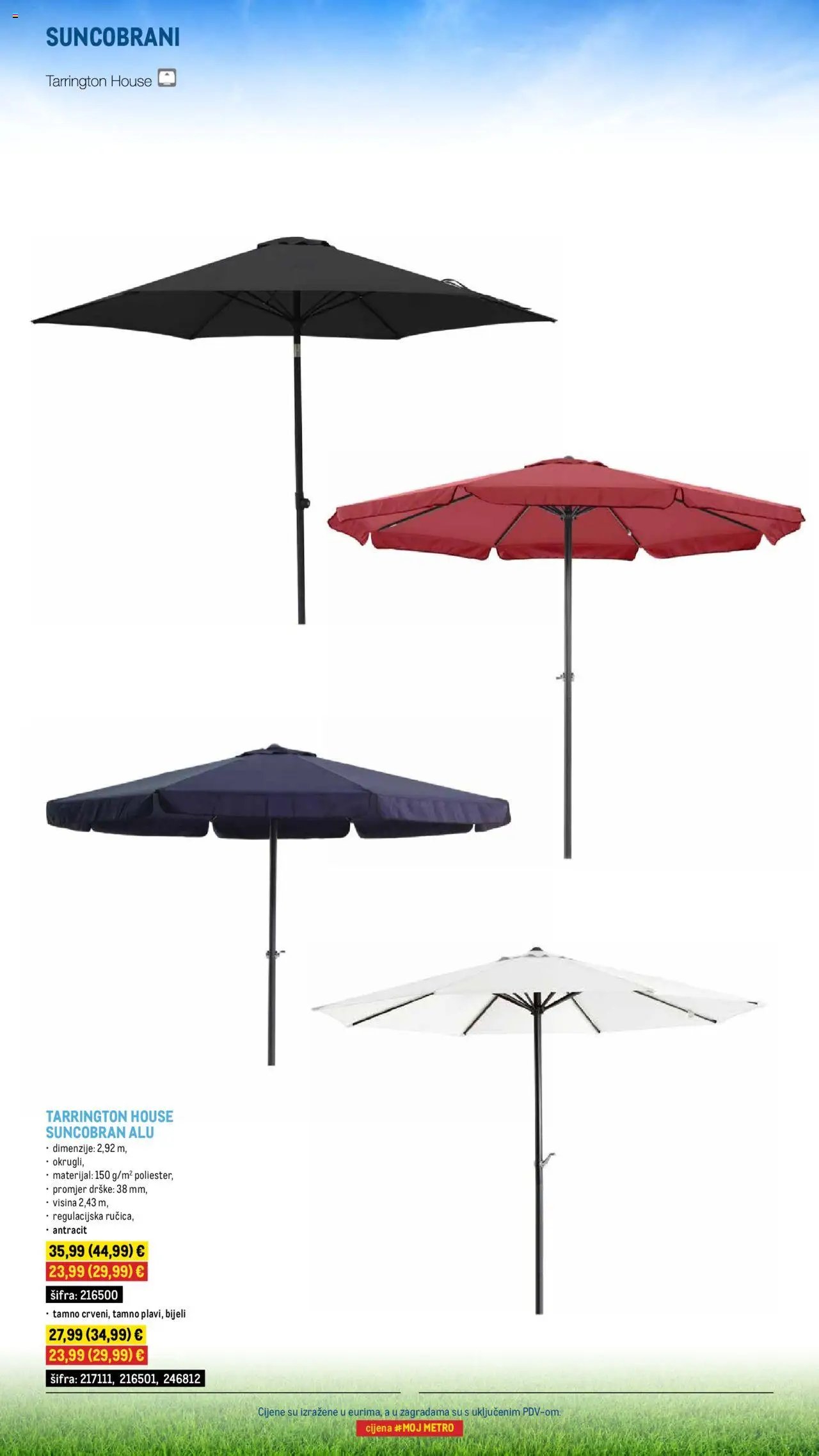 Metro katalog | vrijedi od 11.08.2025 | Stranica: 16 | Proizvodi: Suncobran