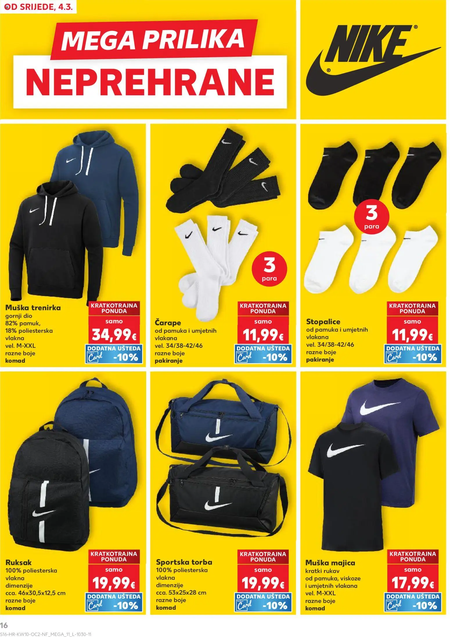 Kaufland HR akciós ujság - amely érvényes a következő dátumtól: 04.03.2026 | Oldal: 16 | Termékek: Dió