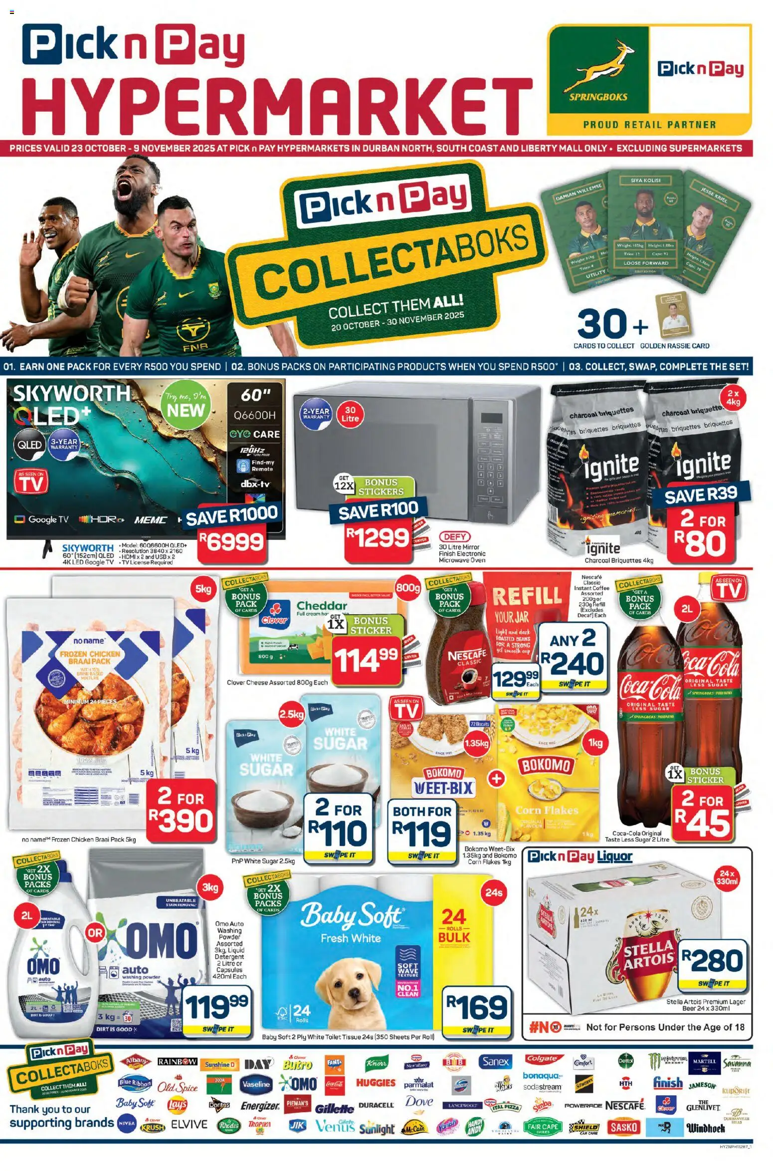 New Pick n Pay catalogue – valid from 23.10.2025 | Page: 1 | Products: Mirror, Biscuits, Chicken, Flakes