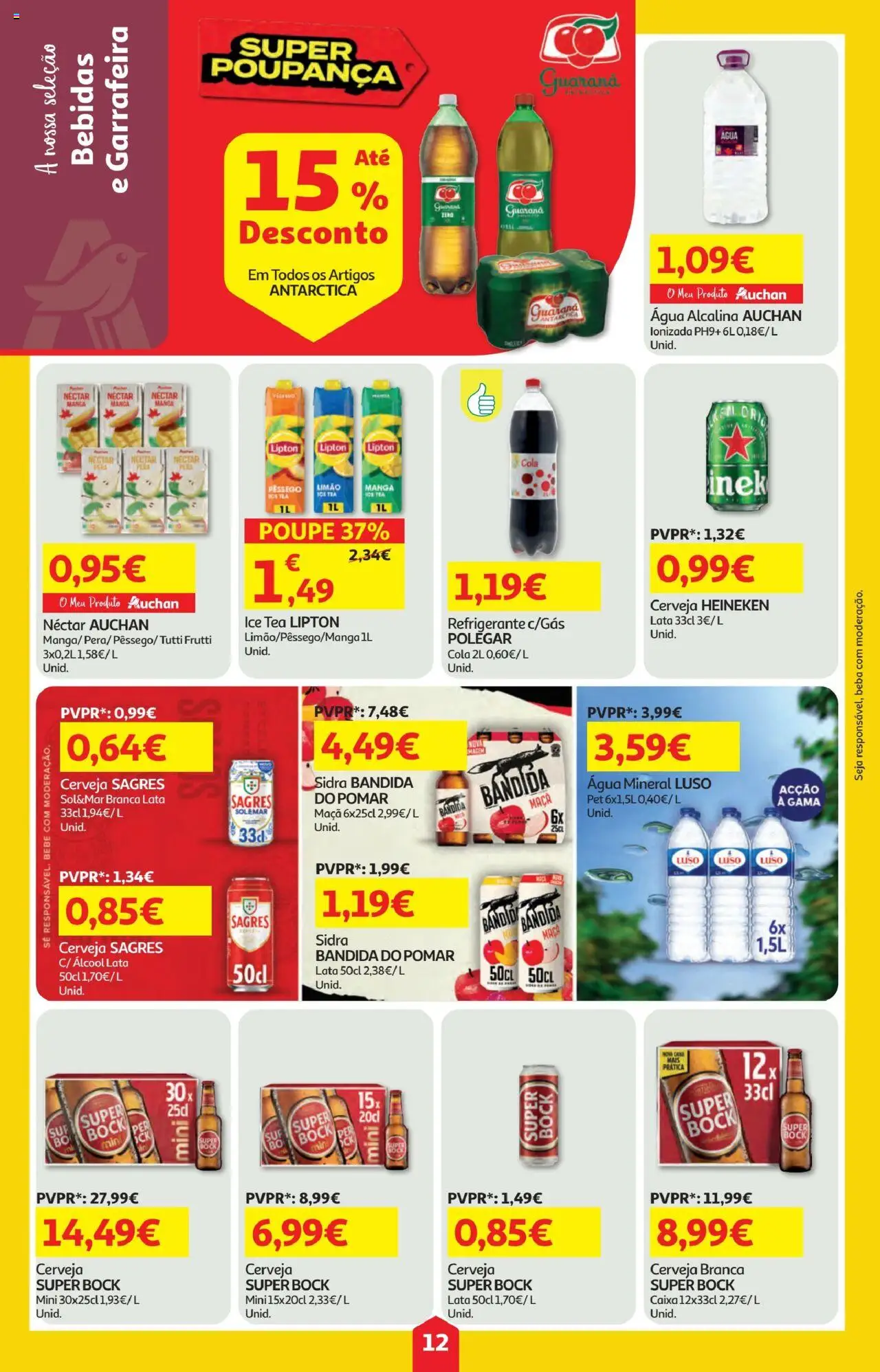 Minipreço folheto │ válido de 18.09.2025 | Página: 12 | Produtos: Refrigerante, Maça, Cerveja, Água mineral