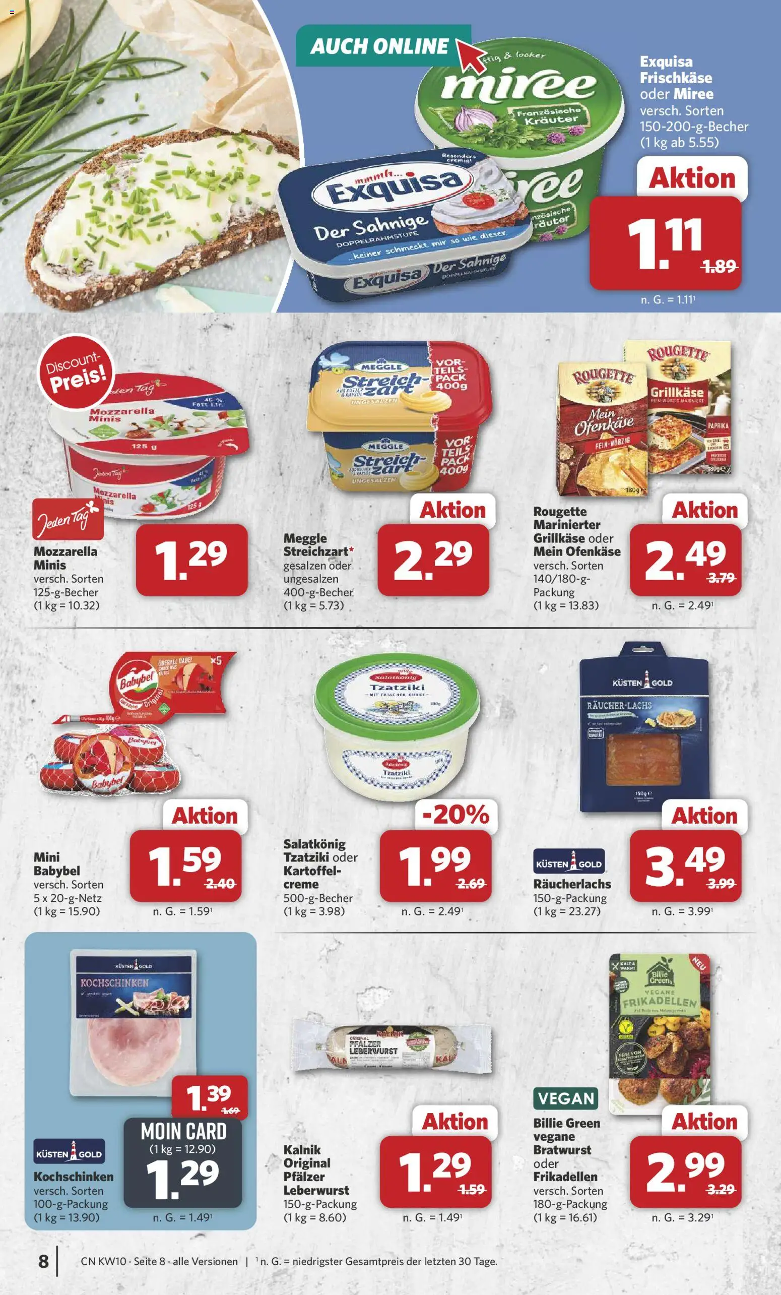 Combi Prospekt 	 – gültig ab 02.03.2026 | Seite: 8 | Produkte: Exquisa frischkase, Creme, Räucherlachs, Babybel