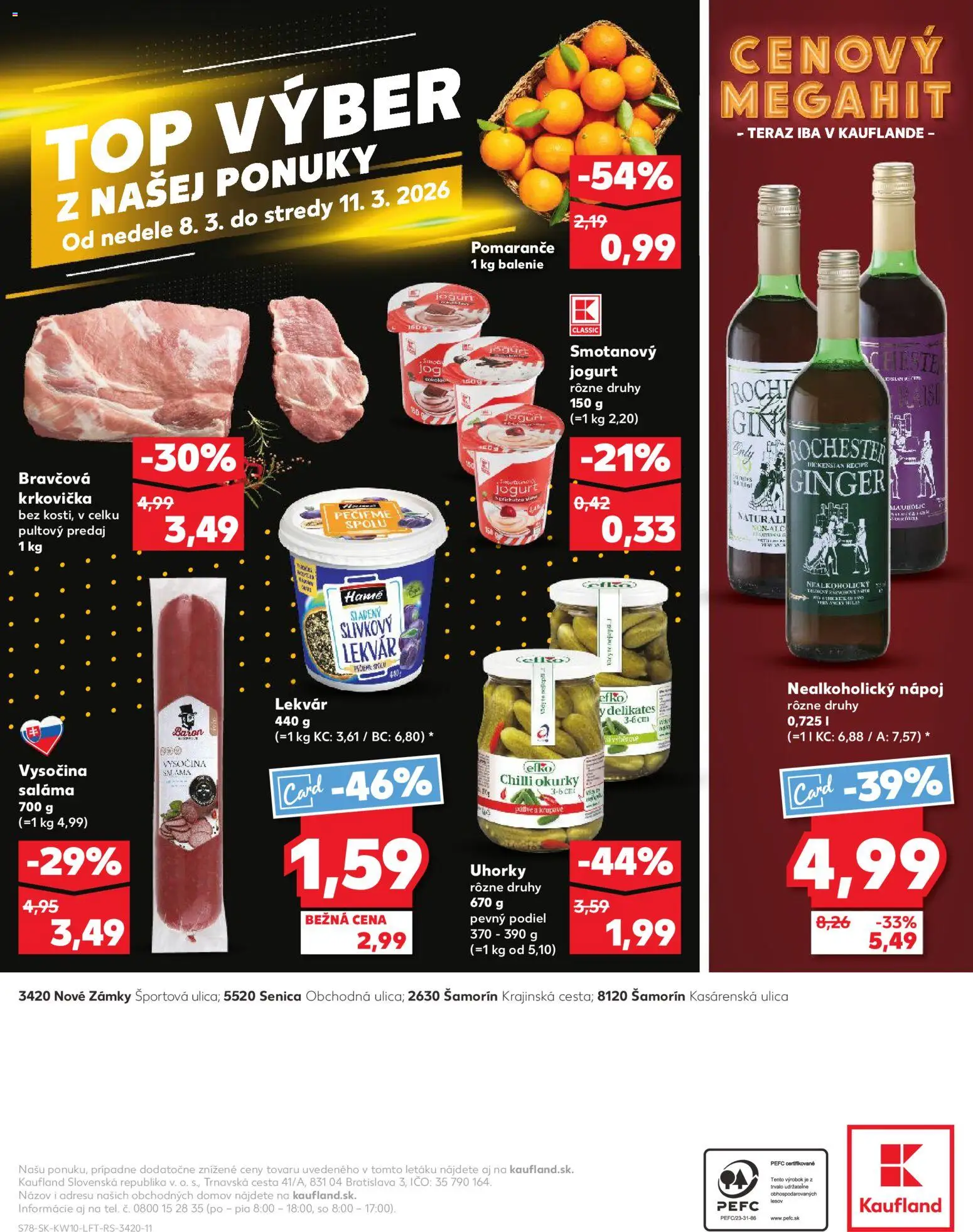 Nové Kaufland akcie – leták je platný od 05.03.2026 | Strana: 78 | Produkty: Saláma, Chilli, Krkovička, Uhorky