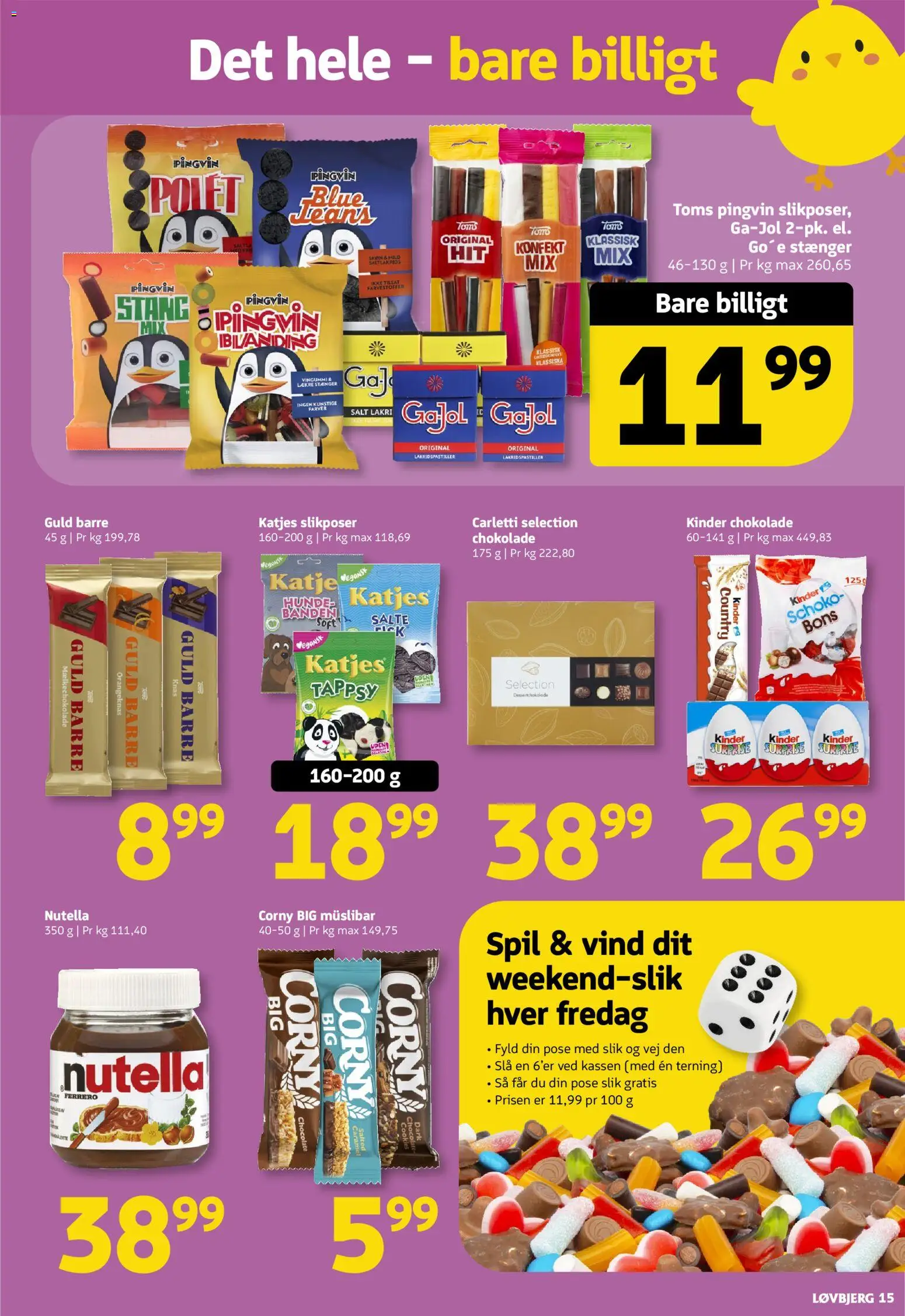 Løvbjerg tilbudsavis – gyldig fra 20.03.2026 | Side: 15 | Produkter: Salt, Vingummi, Nutella, Spil