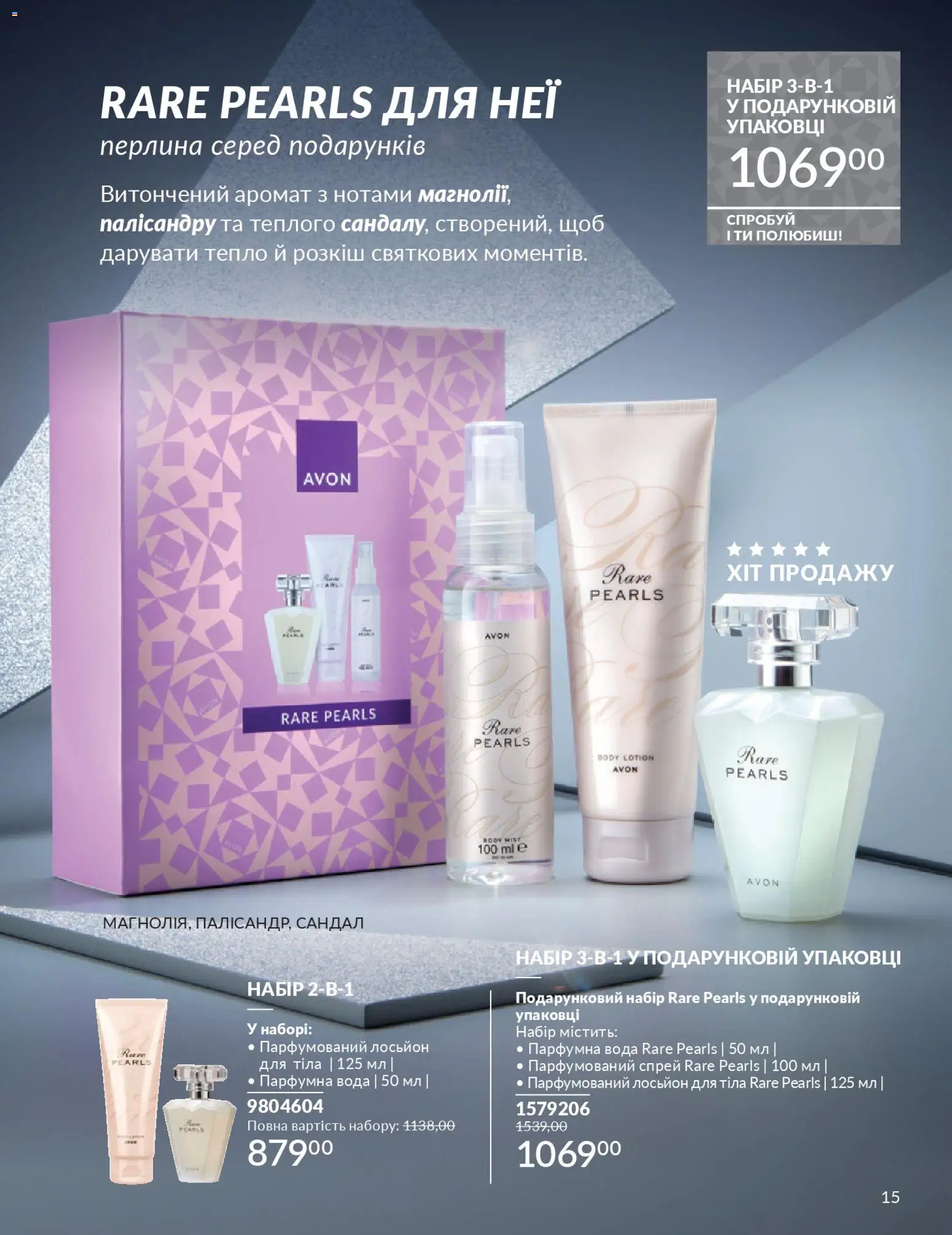 AVON Kаталог - дійснийкції з 01.11.2025 | Сторінка: 15 | Товари: Вода, Аромат, Лосьйон