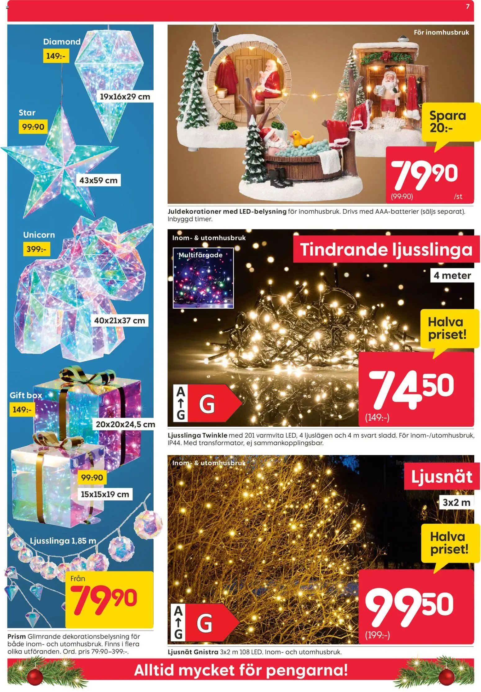 Rusta reklamblad aktuell från 03.11.2025 | Sida: 7 | Produkter: Ljusslinga