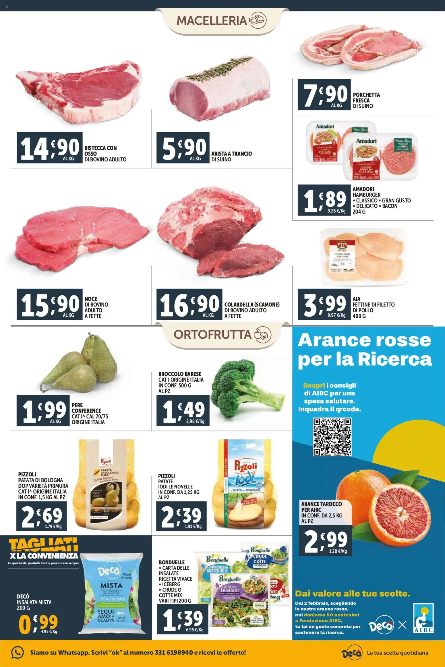Volantino Decò del 30.01.2026 | Pagina: 5 | Prodotti: Bovino, Pollo, Arance, Suino