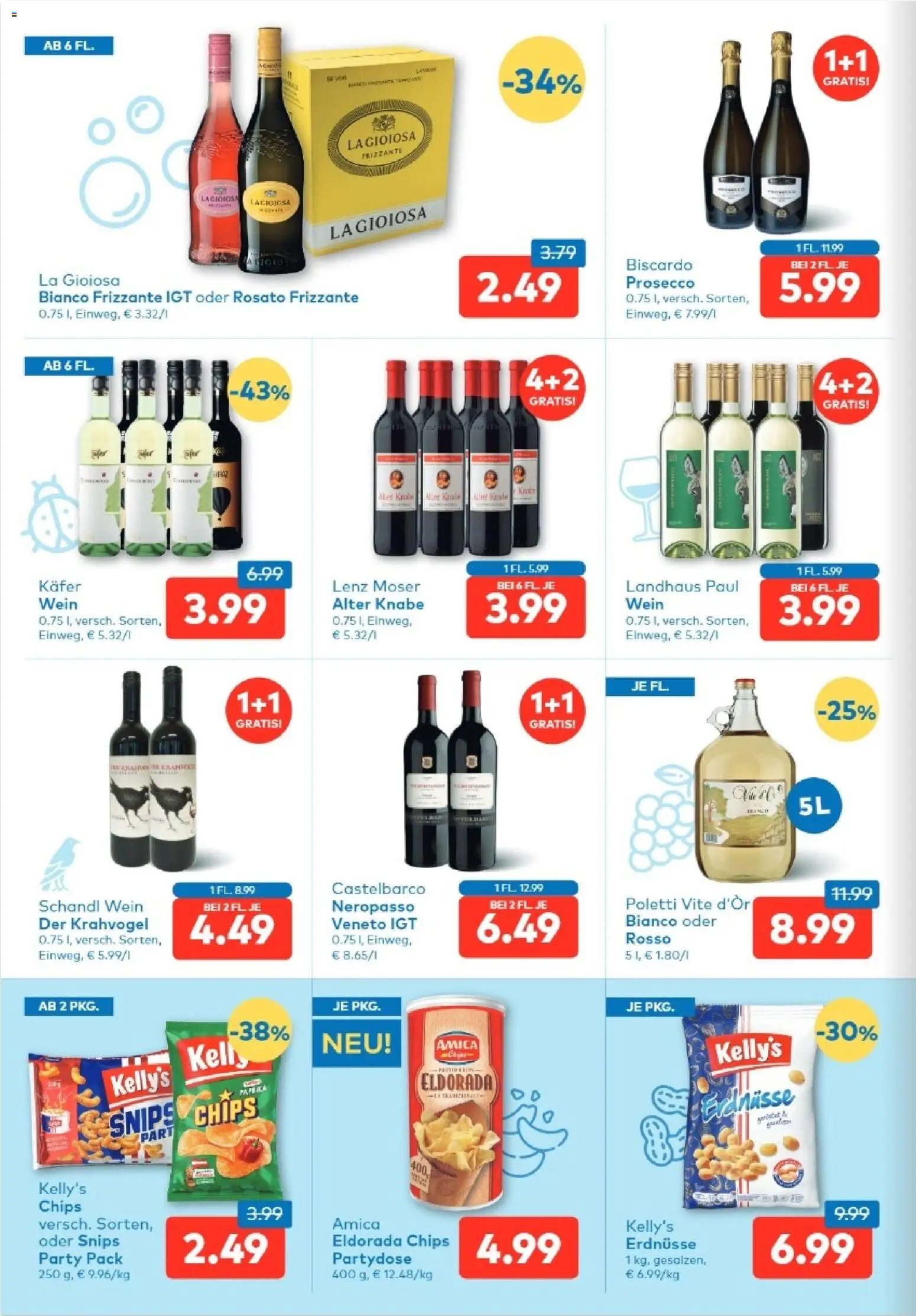 T&G - Salzburg gültig ab 26.03.2026 | Seite: 6 | Produkte: Chips, Папионка, Wein