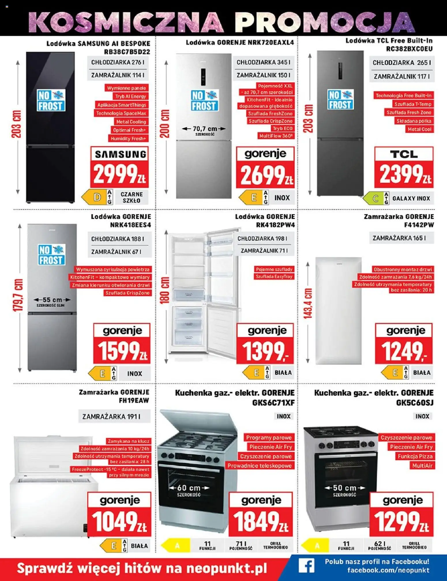 Neopunkt Gazetka od 10.11.2025 | Strona: 5 | Produkty: Zamrażarka, Kuchenka, Półka, Pizza