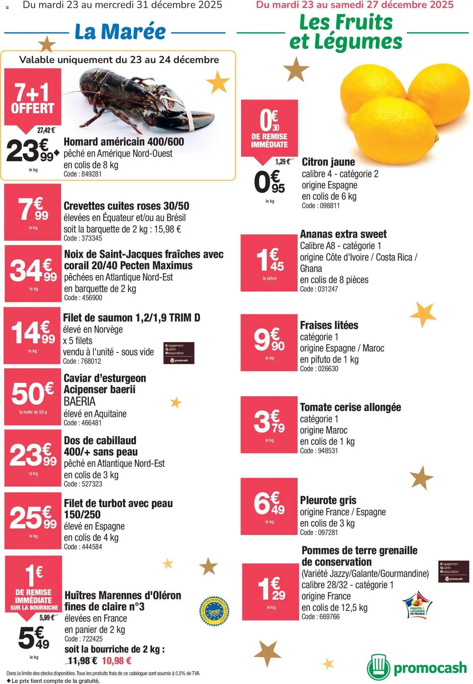 {H1} | Page: 2 | Produits: Crevettes, Ananas, Fraises, Pommes de terre