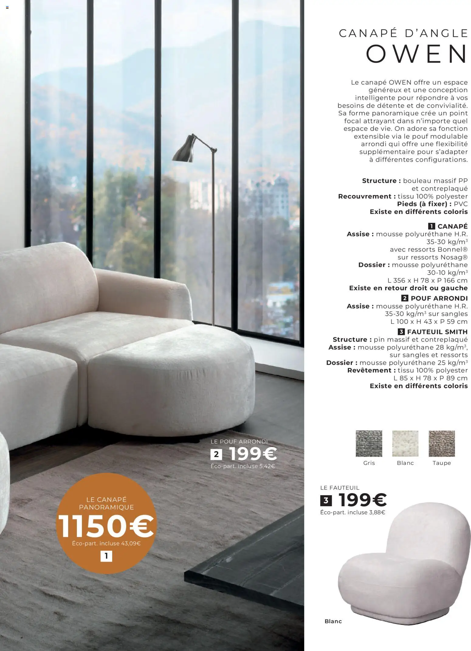 {H1} | Page: 29 | Produits: Mousse, Canapé, Fauteuil
