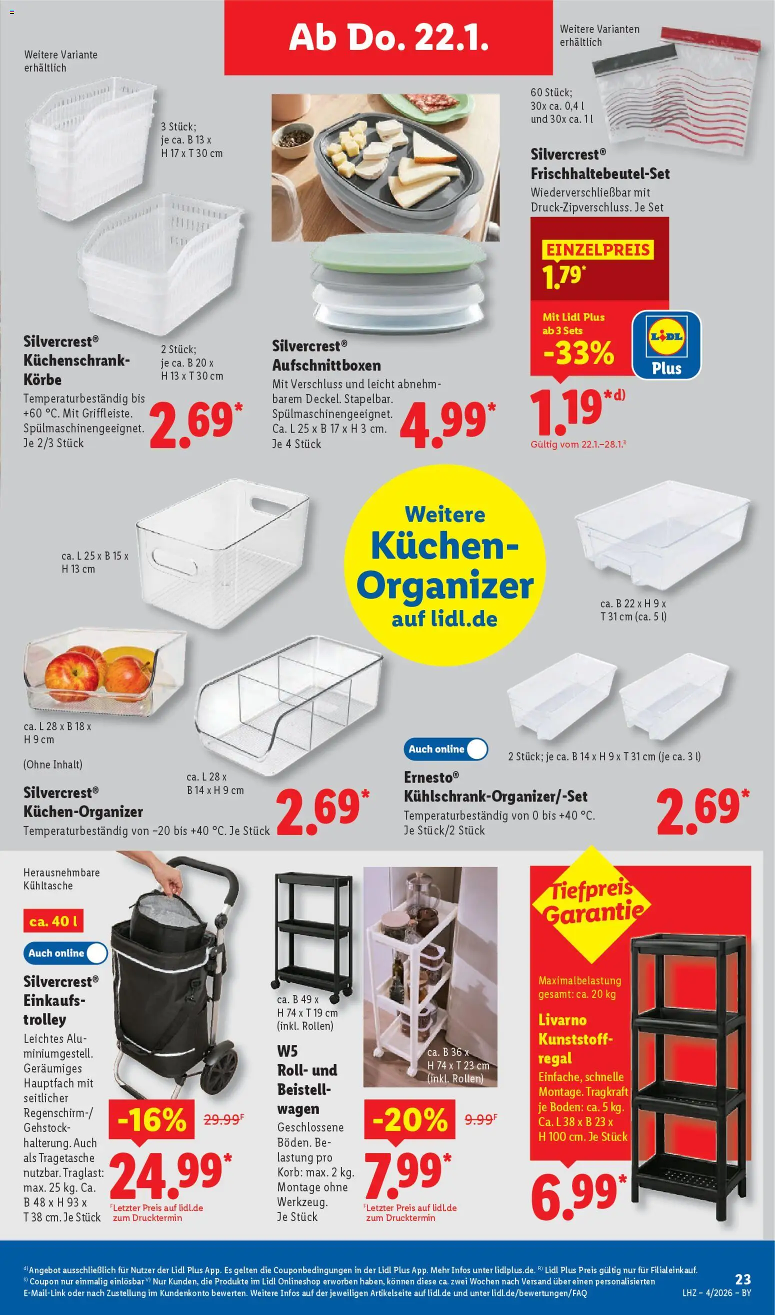 Lidl Prospekt Traunreut – gültig ab 19.01.2026 | Seite: 35 | Produkte: Regal, Korb, Kuchen