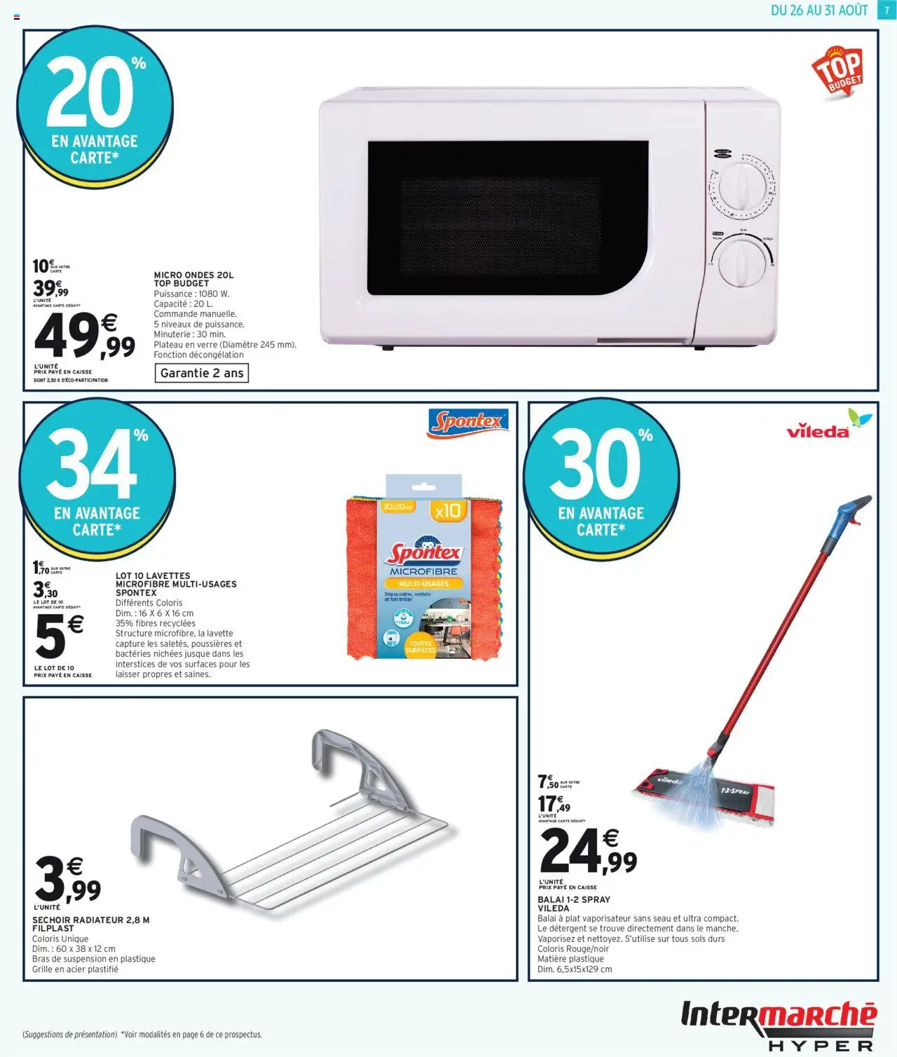  | Page: 7 | Produits: Séchoir, Balai, Radiateur, Vileda
