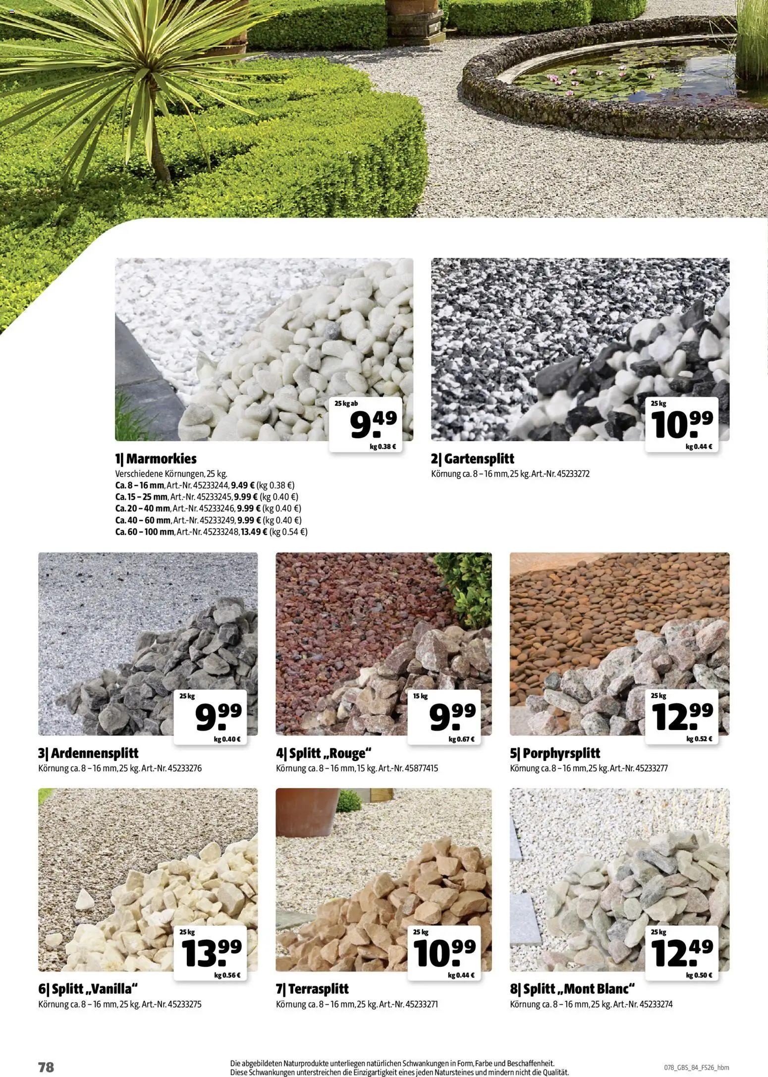 Hagebau Gartenbaustoffsortiment – gültig ab 02.03.2026 | Seite: 78
