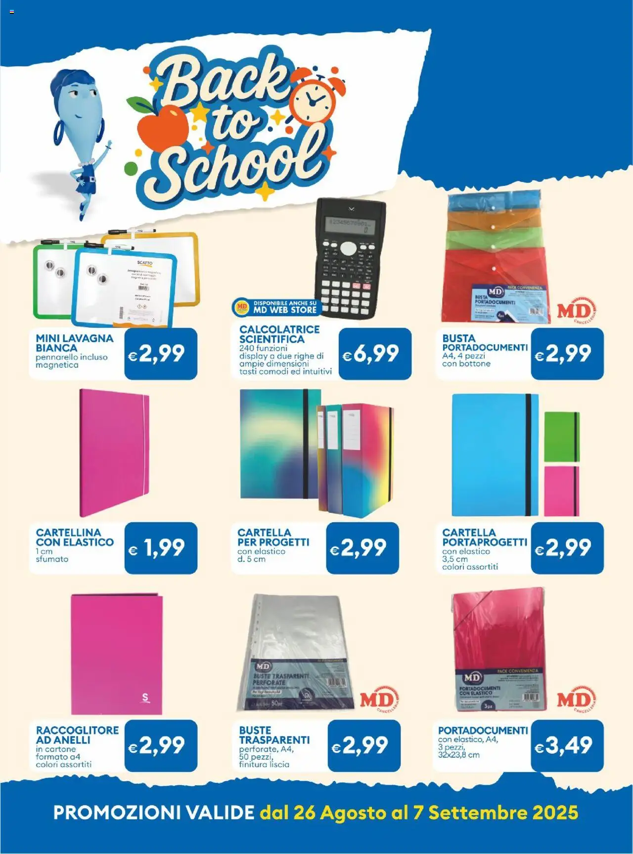 Volantino MD Discount del 26.08.2025 | Pagina: 25 | Prodotti: Calcolatrice