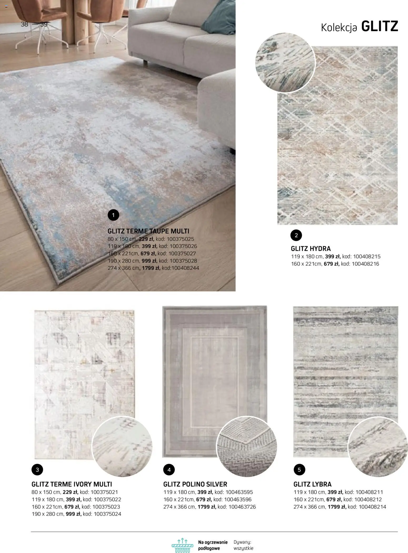 Komfort gazetka - Katalog dywanów od 17.03.2026 | Strona: 38 | Produkty: Dywany