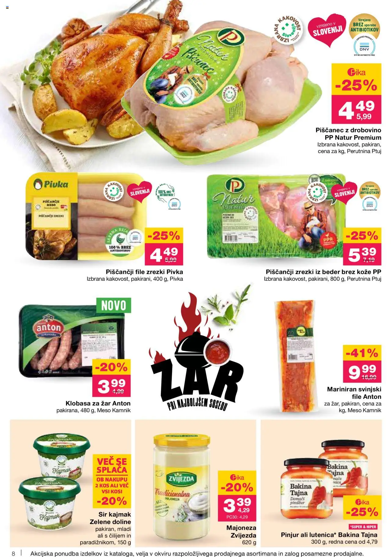 Mercator katalog │ velja od 14.08.2025 | Stran: 8 | Izdelki: Zar, Kos, Sir, Majoneza