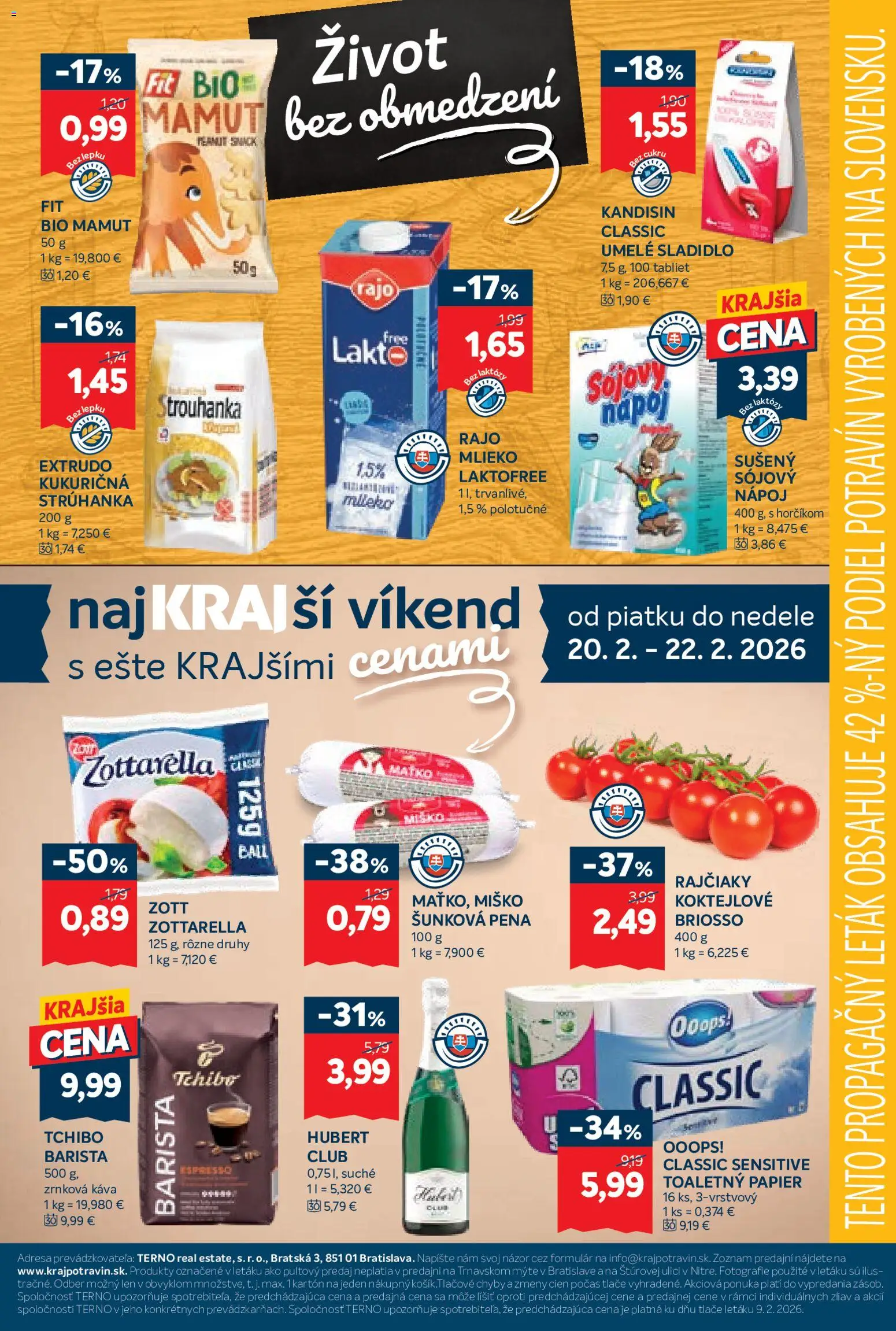 Nové Kraj akcie – leták je platný od 19.02.2026 | Strana: 17 | Produkty: Mlieko, Káva, Barista, Toaletný papier