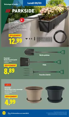LIDL - Prévisualisation de Parkside® Pot de fleurs avec soucoupe, 2 pièces, plastique 100% recyclé Le set au choix. valide à partir de 05.03.2026 | Page: 58 | Produits: Plantes, Pot de fleurs