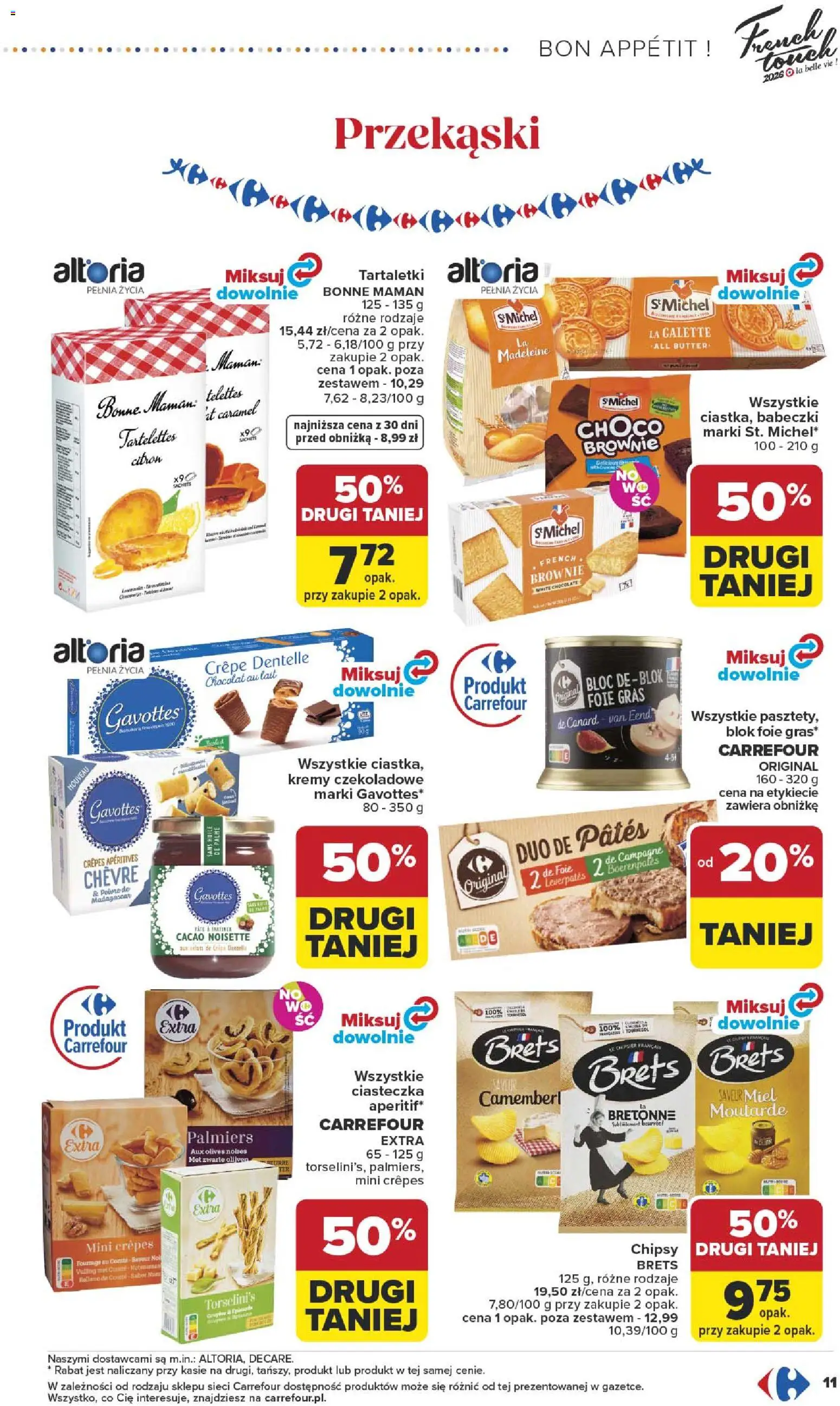 Carrefour gazetka - Bon appétit! od 13.04.2026 | Strona: 11 | Produkty: Chipsy, Babeczki, Brownie, Ciasteczka